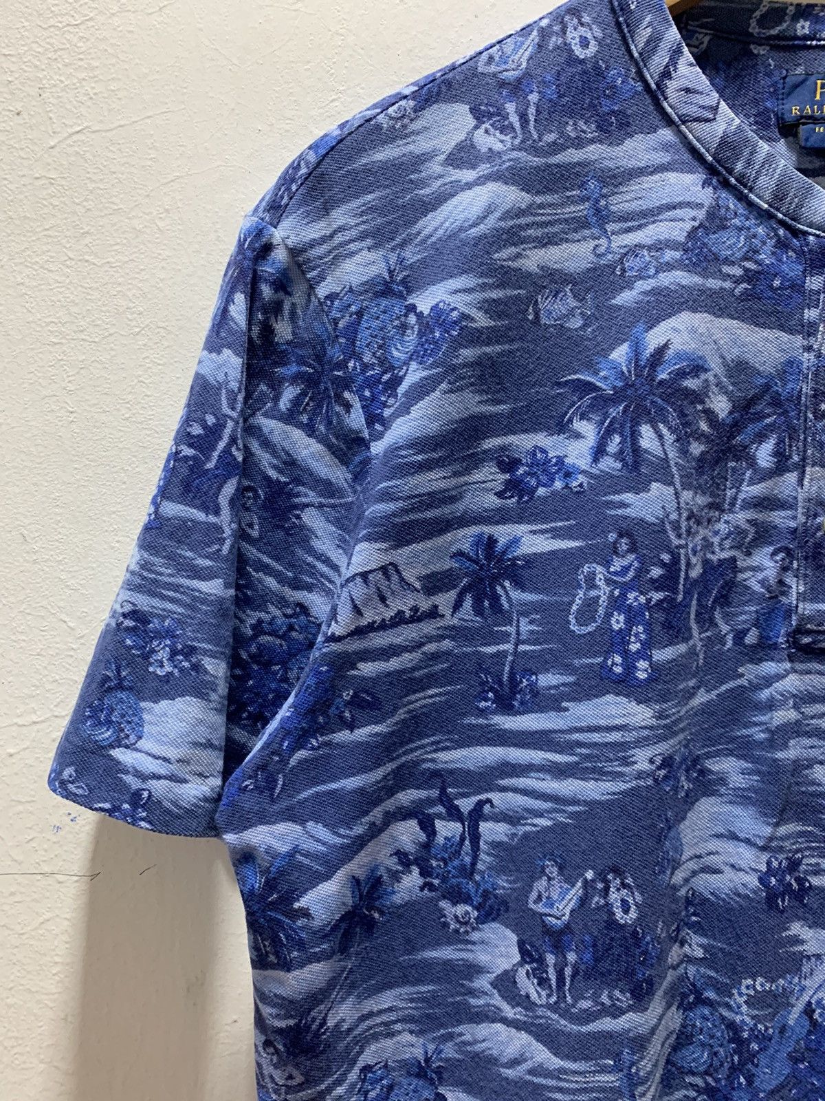 Polo Ralph Lauren Polo Ralph Lauren Hawaiian Short Sleeve Shirt Mens M Blue Size US M / EU 48-50 / 2 - 3 Thumbnail