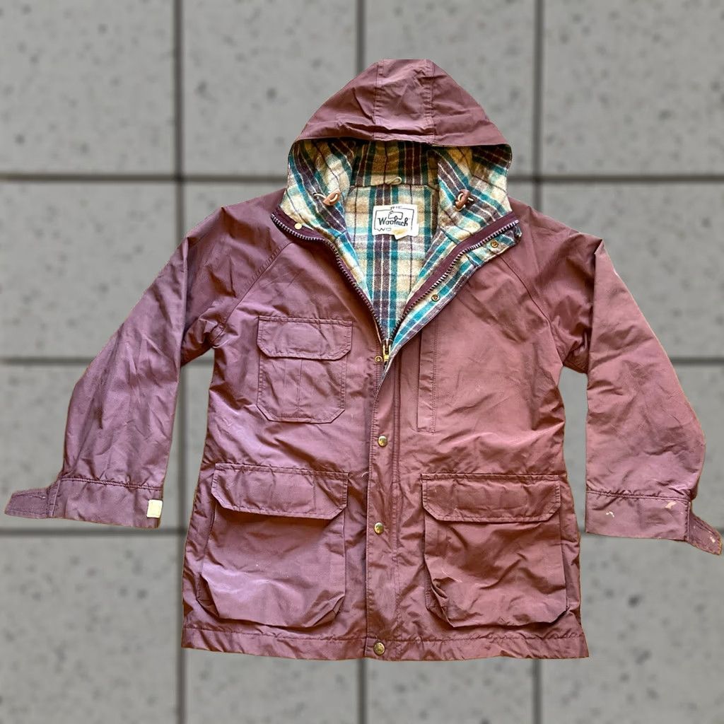 Vintage VINTAGE Woolrich Chore Coat Jacket Womens Wool Flannel Lined Sz M Red USA Made Size M / US 6-8 / IT 42-44 - 1 Thumbnail
