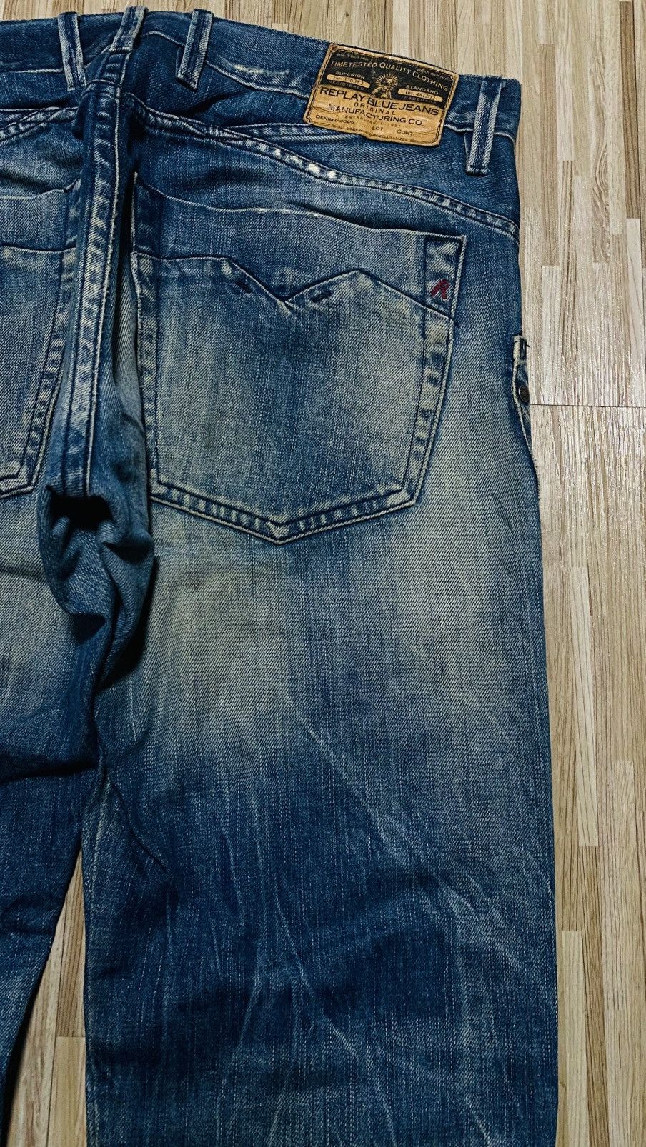 Vintage 💥VINTAGE JEANS💥REPLAY FLARE MADE IN TUNISIA💥 Size US 34 / EU 50 - 16 Thumbnail