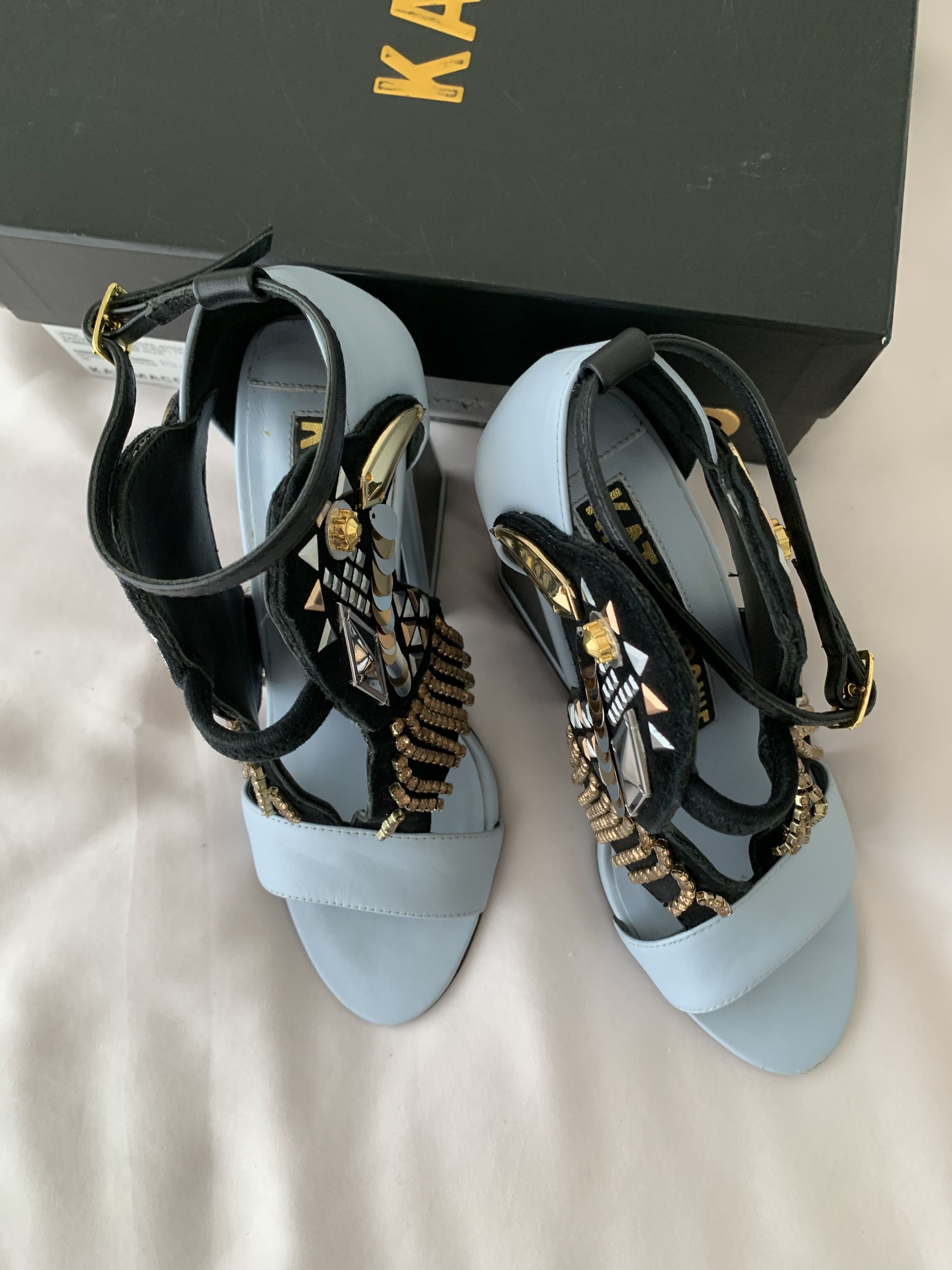 Other Kat Maconie Resort Aya Embellished Block Heel Shoes Size 5 Size US 5 / IT 35 - 12 Thumbnail