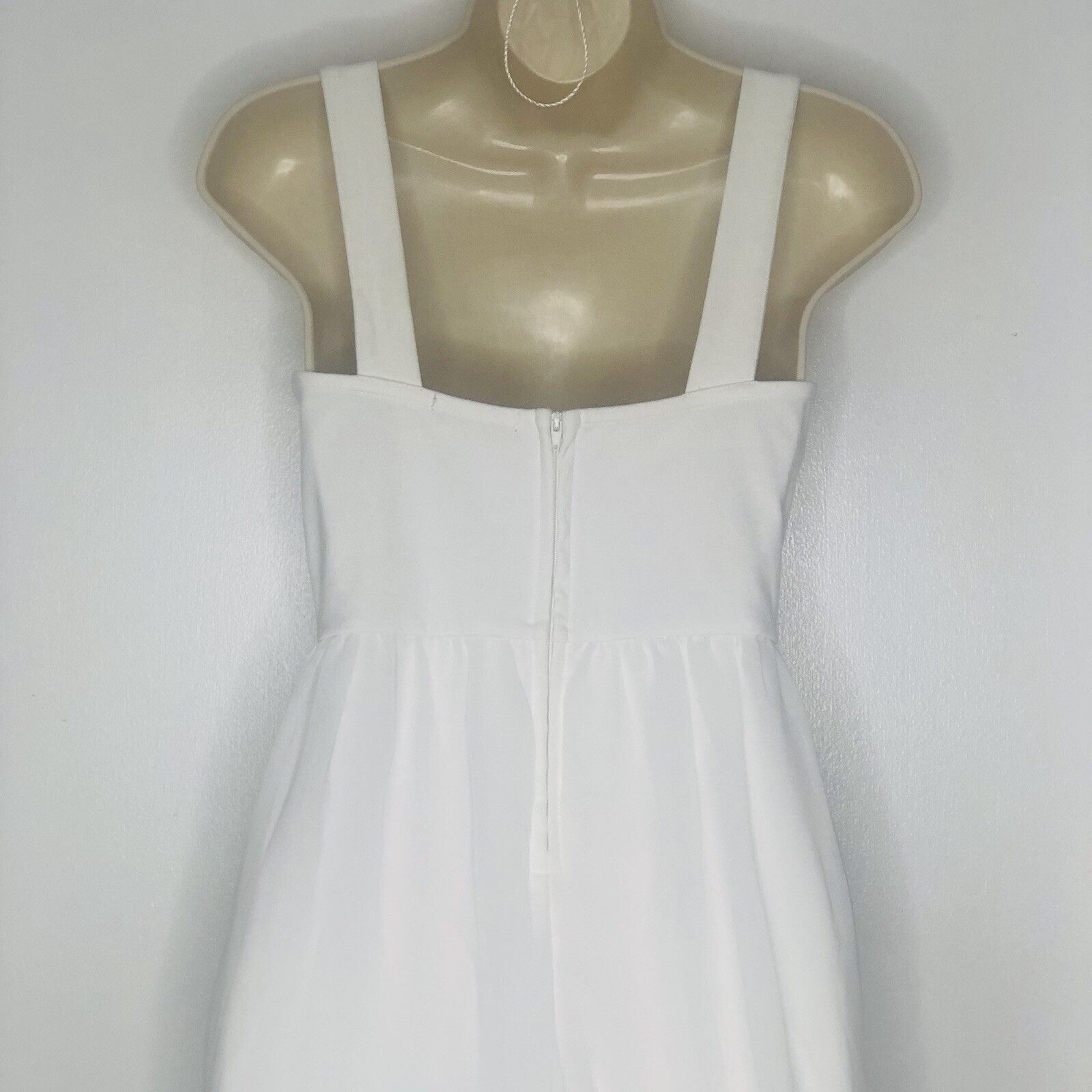 Other Charlotte Russe White Mini Dress S Sheer Chiffon Maxi Wrap Size S / US 4 / IT 40 - 8 Thumbnail