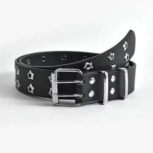 Japanese Brand Star Eye Rivet Belt Black Size ONE SIZE - 1 Thumbnail