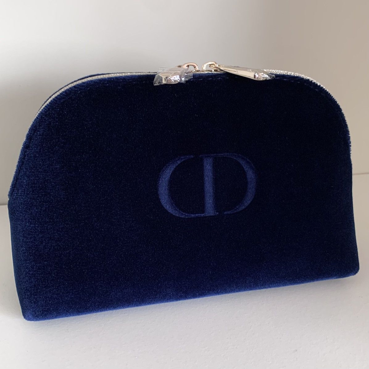 Dior Dior navy velour zippy pouch Size ONE SIZE - 11 Thumbnail