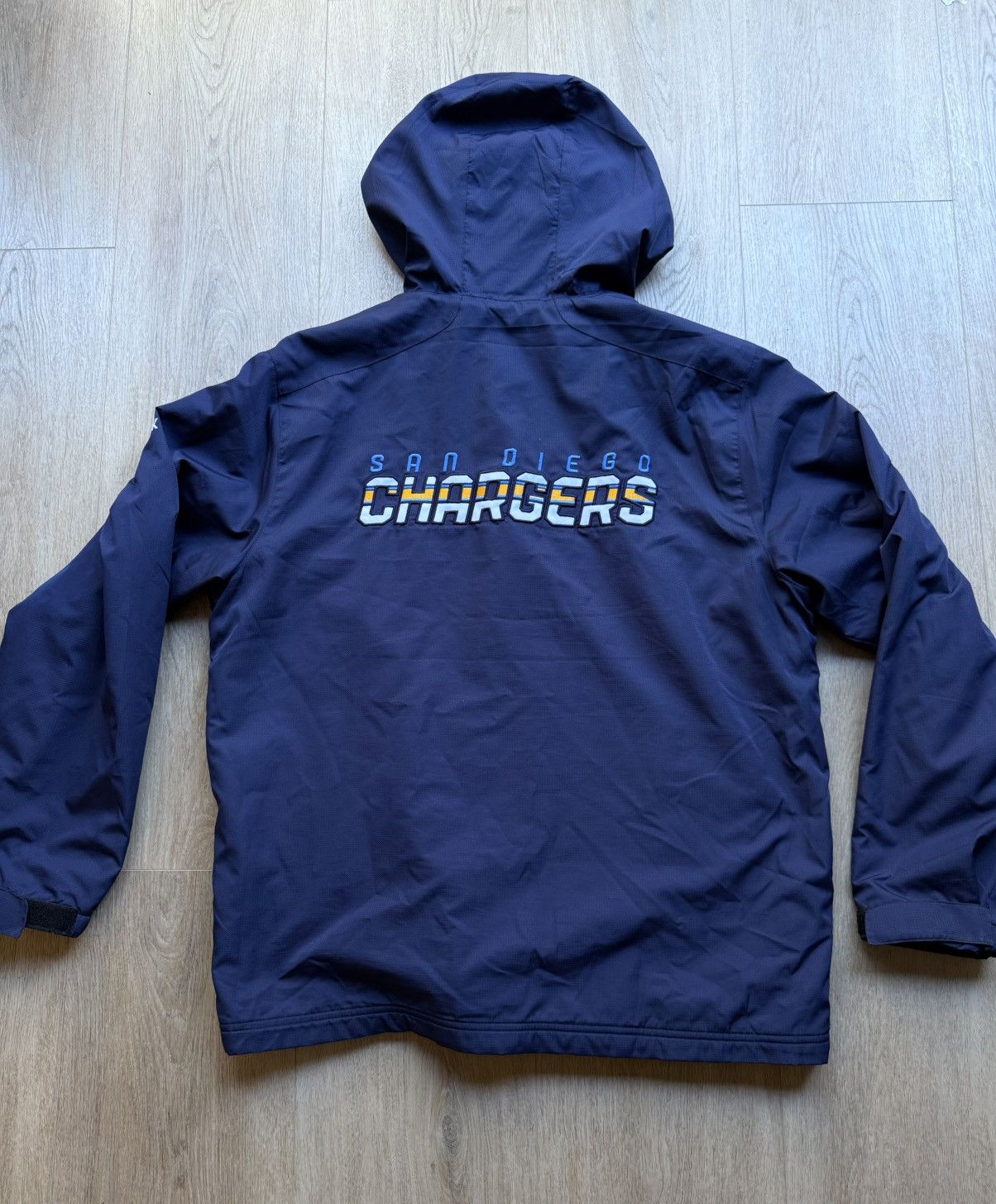 Reebok Vintage Reebok San Diego Chargers Hooded Zip Fleece Jacket Size US L / EU 52-54 / 3 - 2 Thumbnail