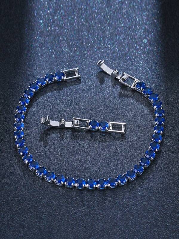 Archival Clothing x Jewelry Zirconia Ice Bracelet Link Jewelry Crystal Drip in Silver, Men's
