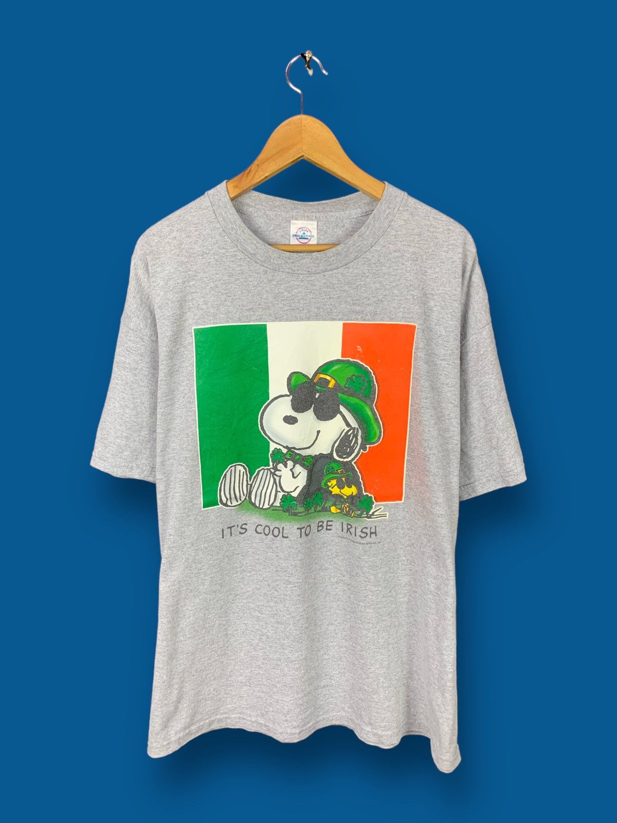 Peanuts × Vintage Rare! Vintage Y2K Snoopy Peanuts Irish Size US XL / EU 56 / 4 - 1 Thumbnail