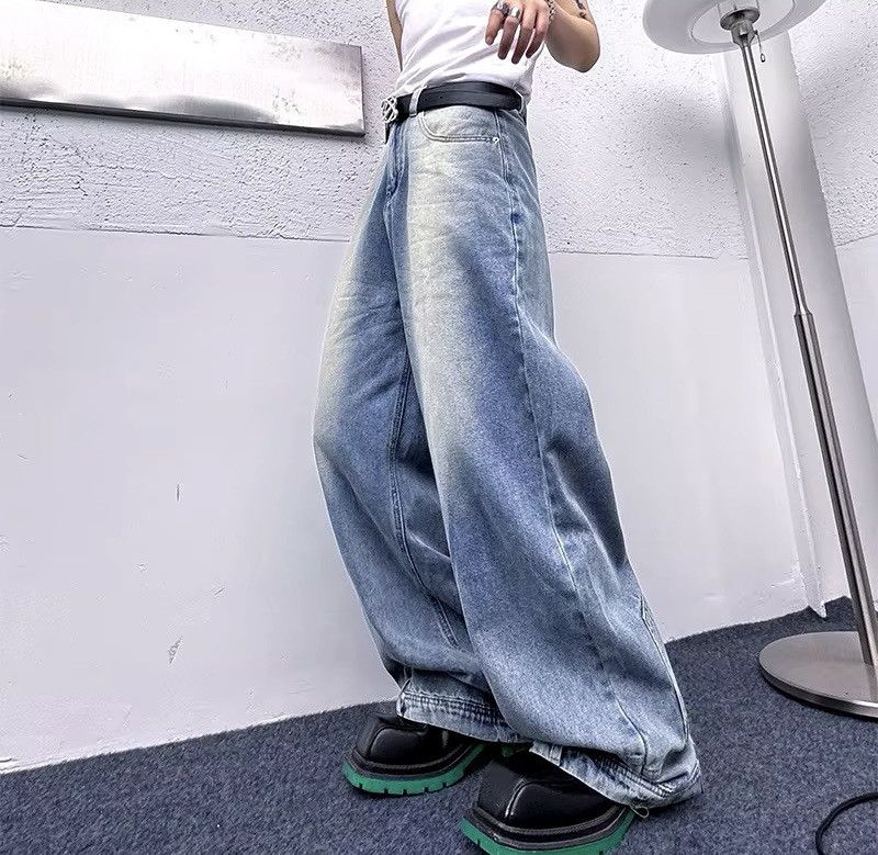 Japanese Brand × Jean Washed Wide Leg Style Baggy Jeans Daily Size US 33 - 7 Thumbnail