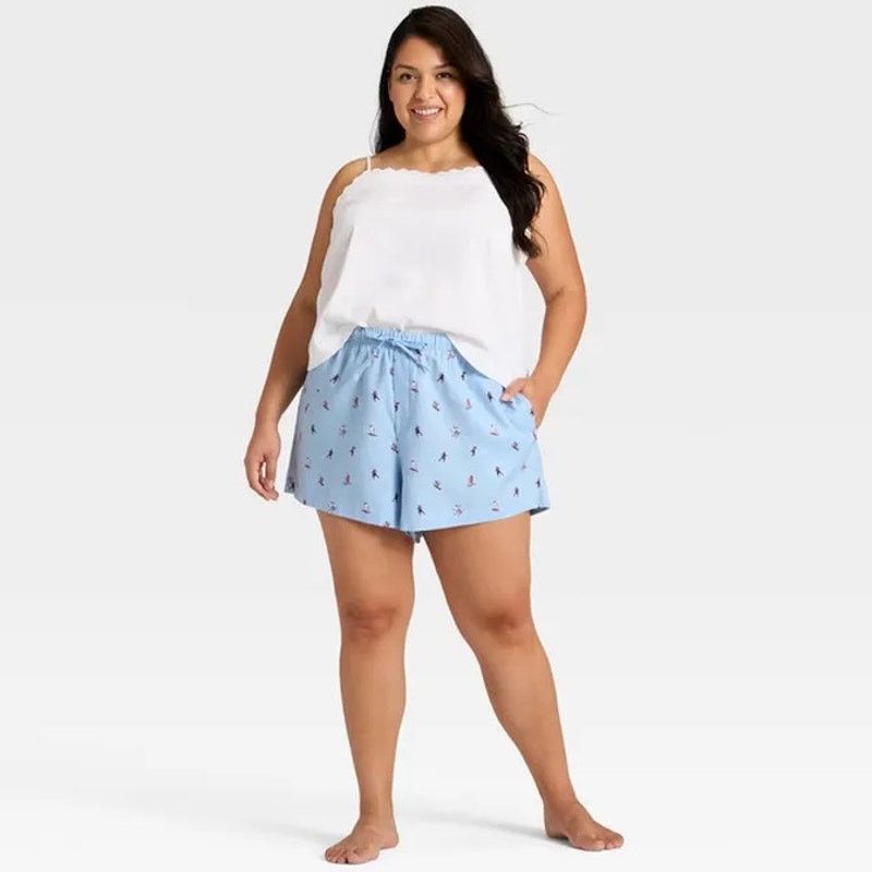 The Unbranded Brand Auden Women’s Ski Print Flannel Pajama Shorts Size Small Size 27" / US 4 / IT 40 - 6 Thumbnail