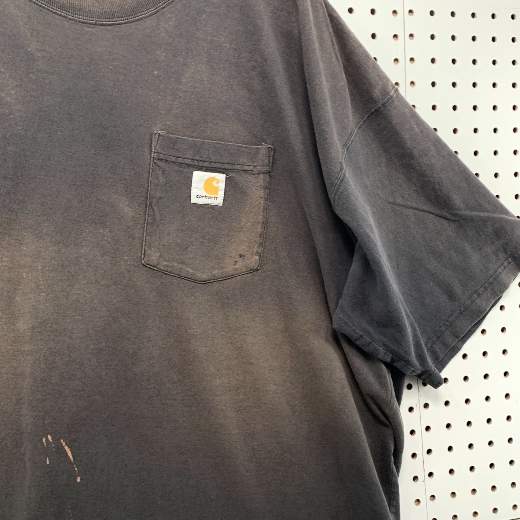 Carhartt Carhartt Pocket T-Shirt Mens 3XLT Tall Faded Distressed Black Grunge Size US XXL / EU 58 / 5 - 7 Thumbnail