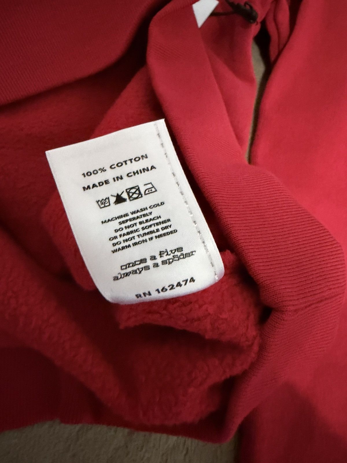 Sp5der SP5DER RED OG WEB V2 HOODIE Size US L / EU 52-54 / 3 - 8 Thumbnail