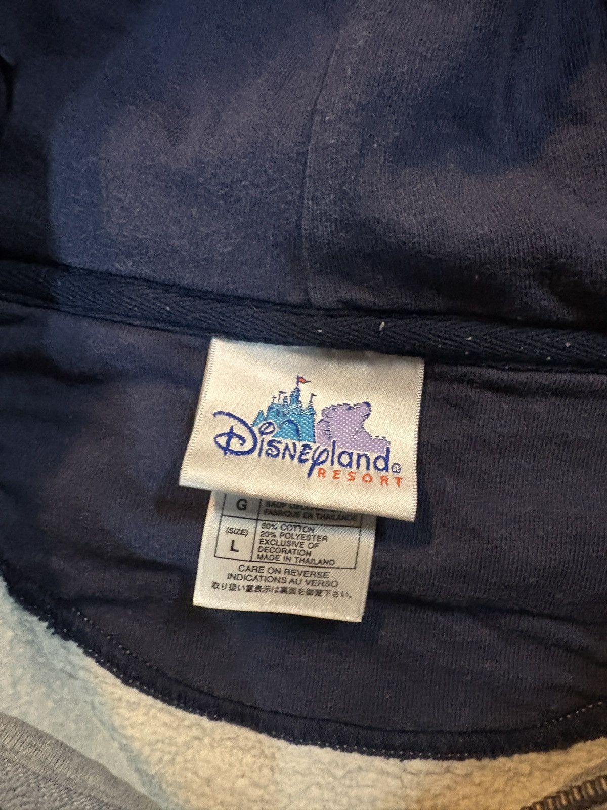Disney Vintage 00’s Disneyland Embroidered Zip Up Hoodie Gray L Size US L / EU 52-54 / 3 - 5 Thumbnail