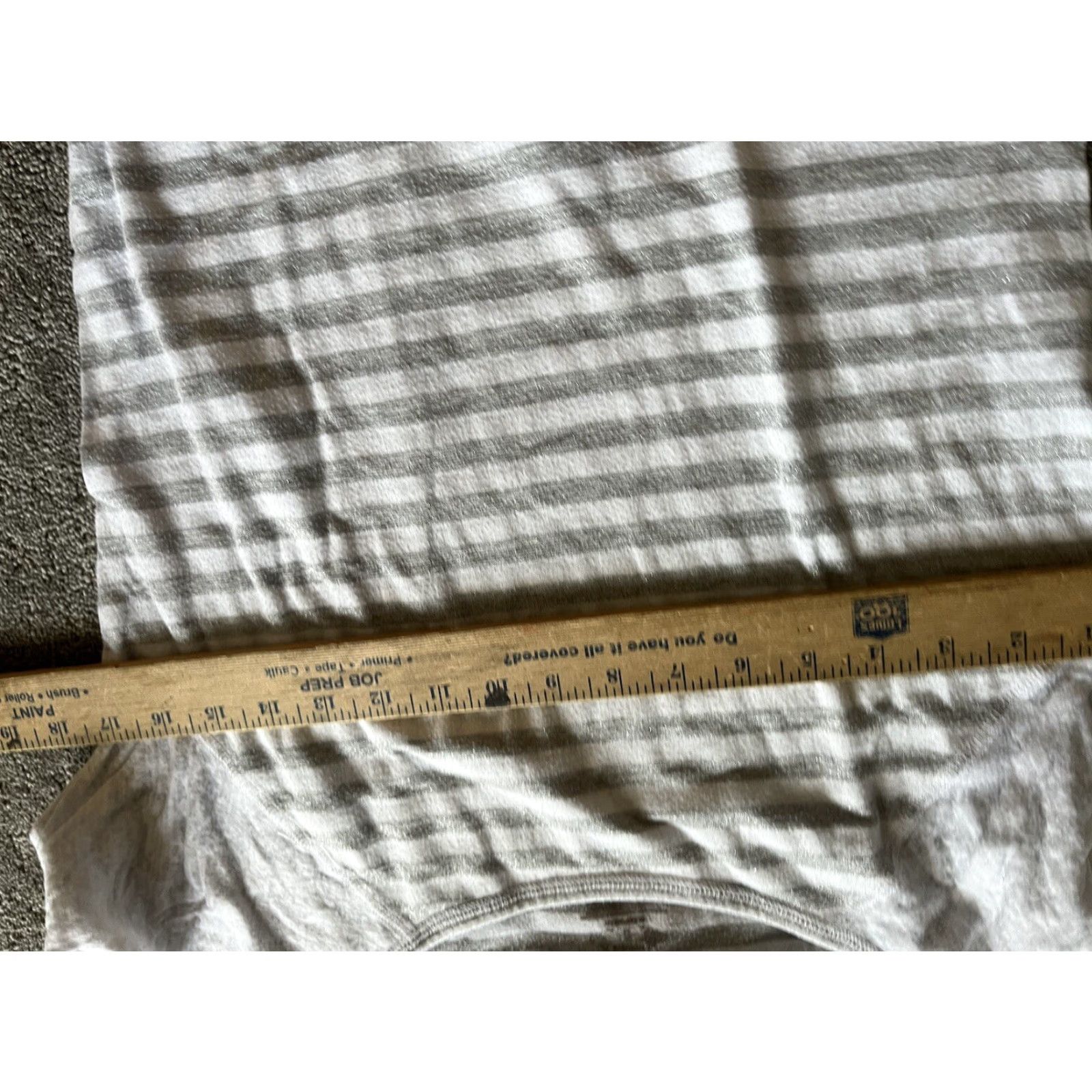 Express Express Pajama Top Striped White Gray Tee Women M Medium Sleepwear Top Size M / US 6-8 / IT 42-44 - 4 Thumbnail