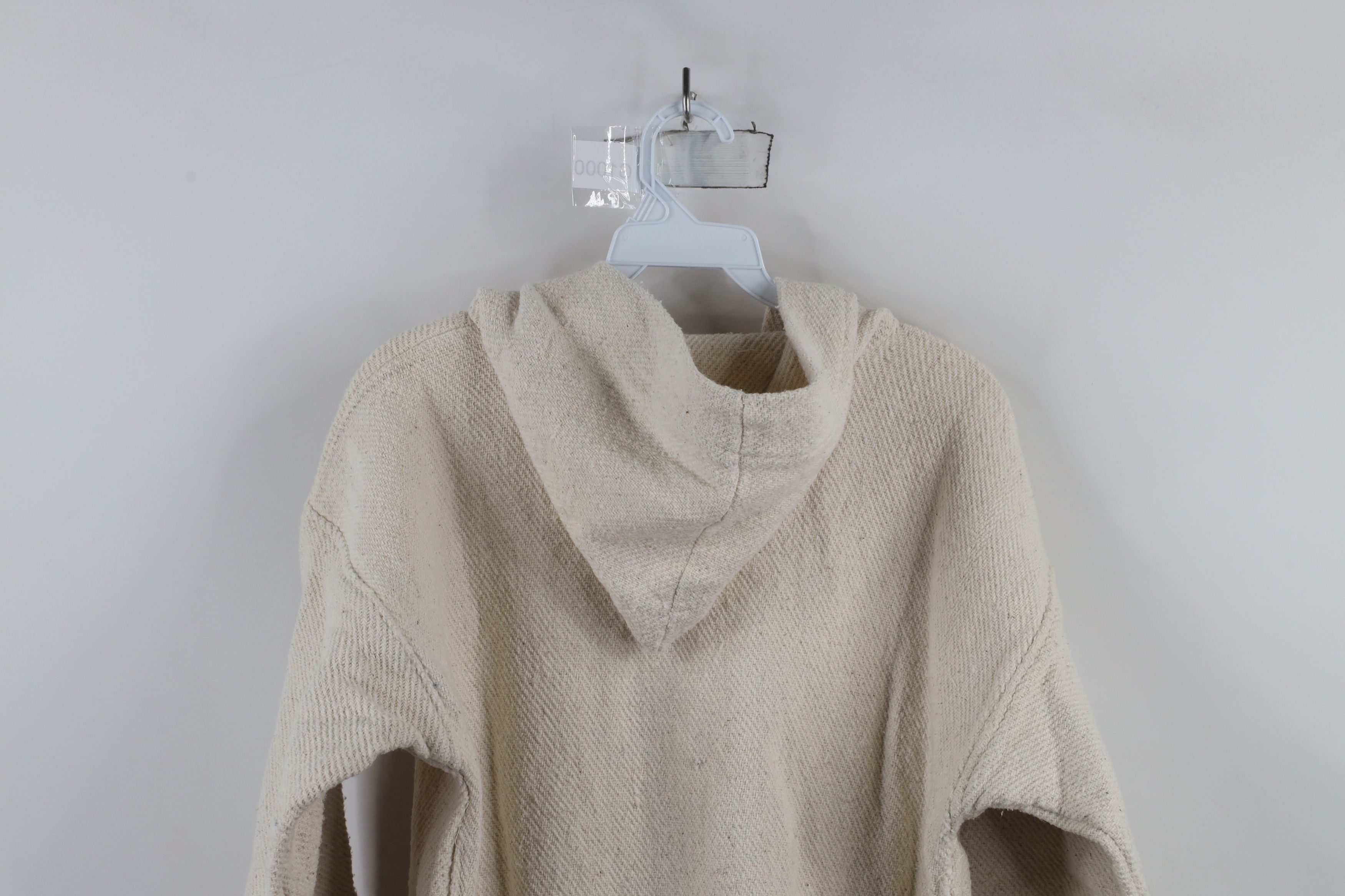 Vintage Vintage 90s Streetwear Drug Rug Hoodie Sweatshirt Cream Size L / US 10 / IT 46 - 13 Thumbnail