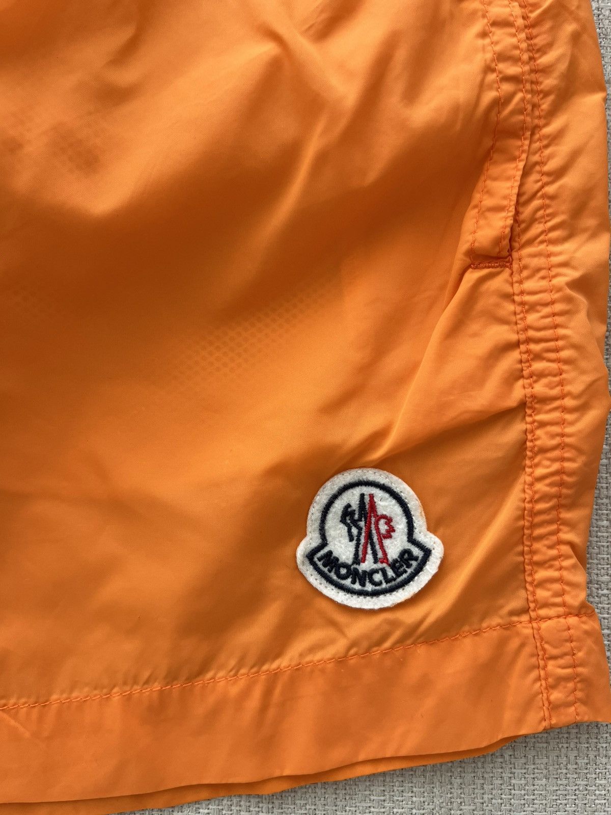 Moncler Moncler Logo Patch Swim Shorts - Bright Orange Size US 30 / EU 46 - 5 Thumbnail
