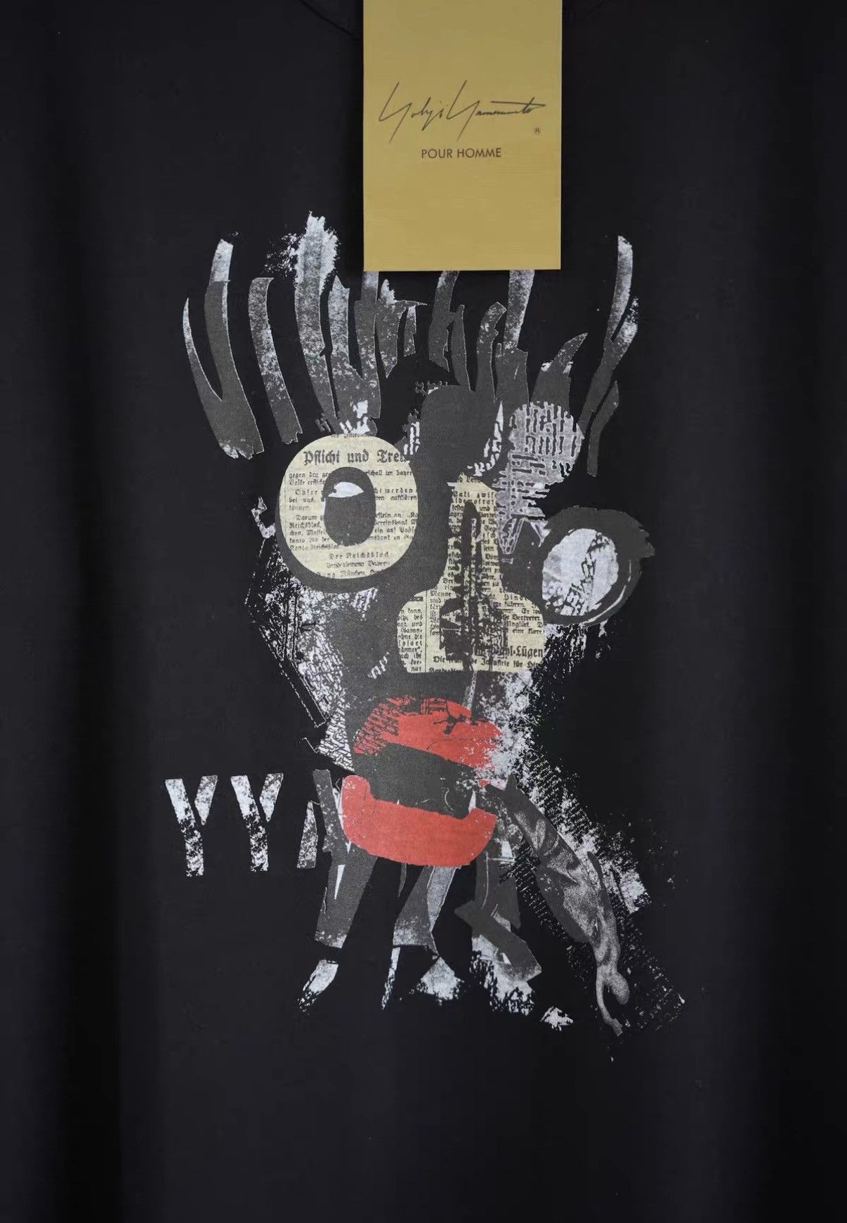 Yohji Yamamoto Yohji Yamamoto 24SS Newspaper Collage Long Sleeve T-shirt J4 Size US M / EU 48-50 / 2 - 4 Thumbnail
