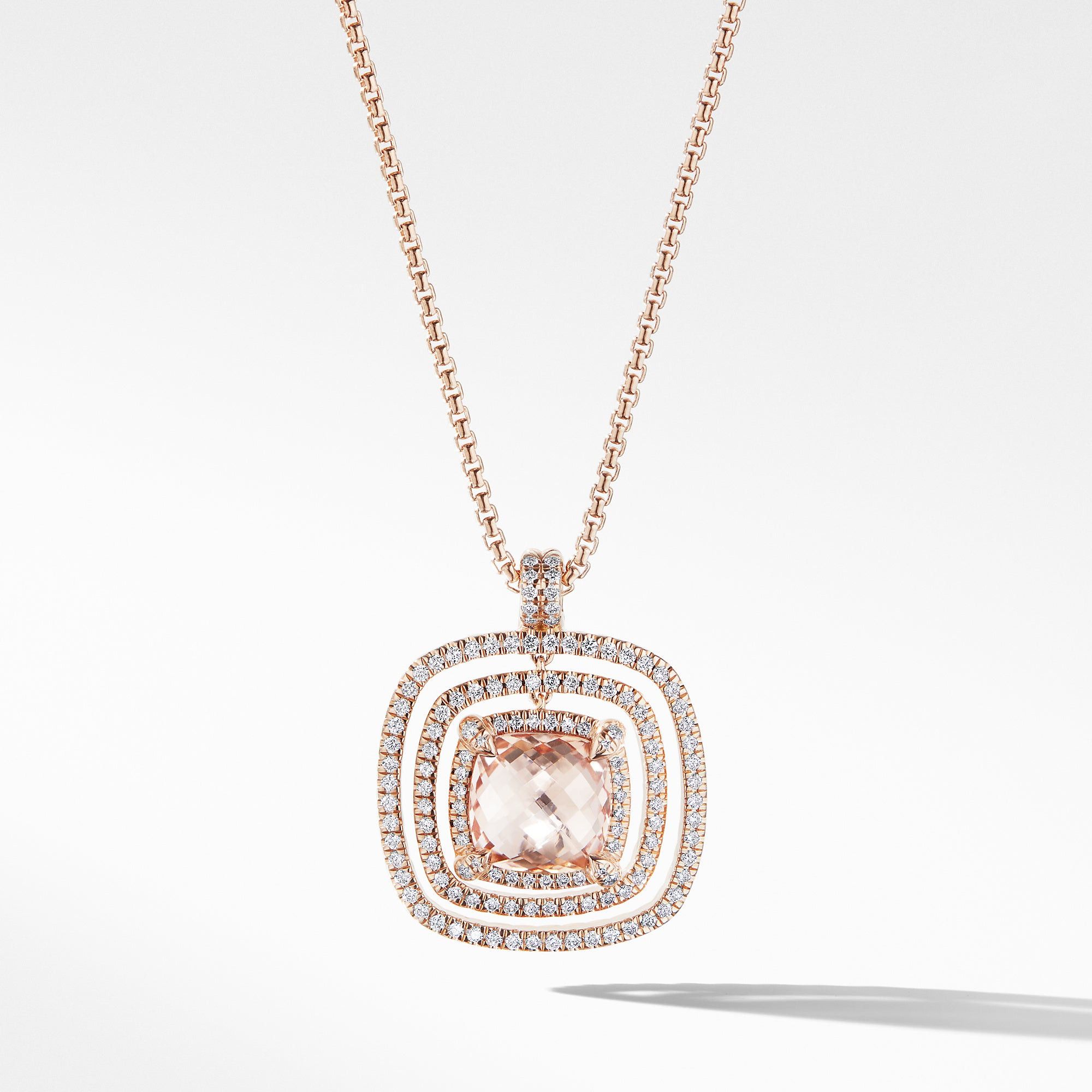 David Yurman o1w1db10325 N13048D Necklace in 18K Rose Gold with Morganite Size ONE SIZE - 1 Preview