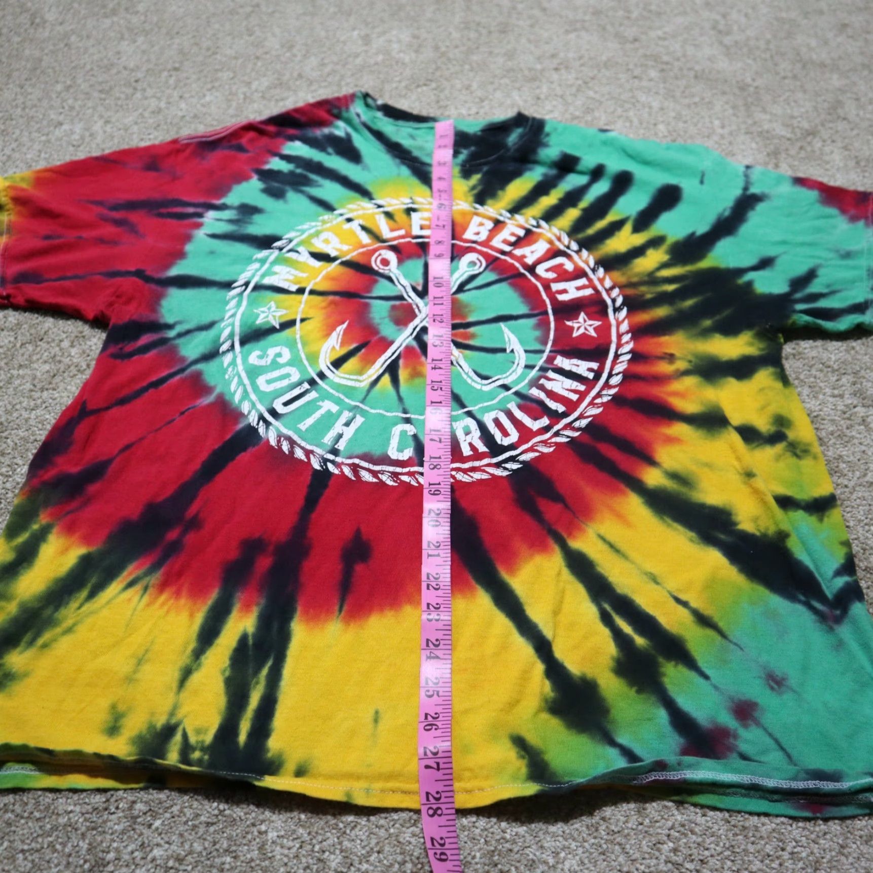 Vintage VINTAGE Tie Dye Myrtle Beach SC South Carolina T-Shirt Beach Adult Men's Size L Large Size US L / EU 52-54 / 3 - 5 Thumbnail