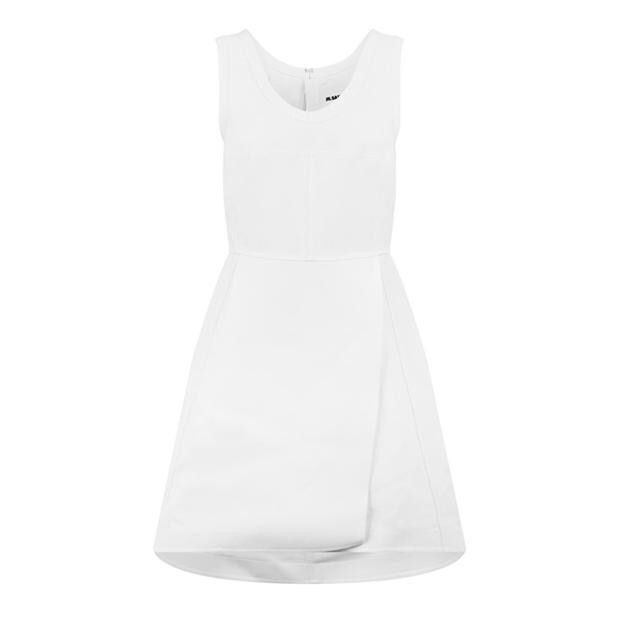 Jil Sander o1g2r1mq1024 Mini Dress in Optic White Size XS / US 0-2 / IT 36-38 - 1 Thumbnail