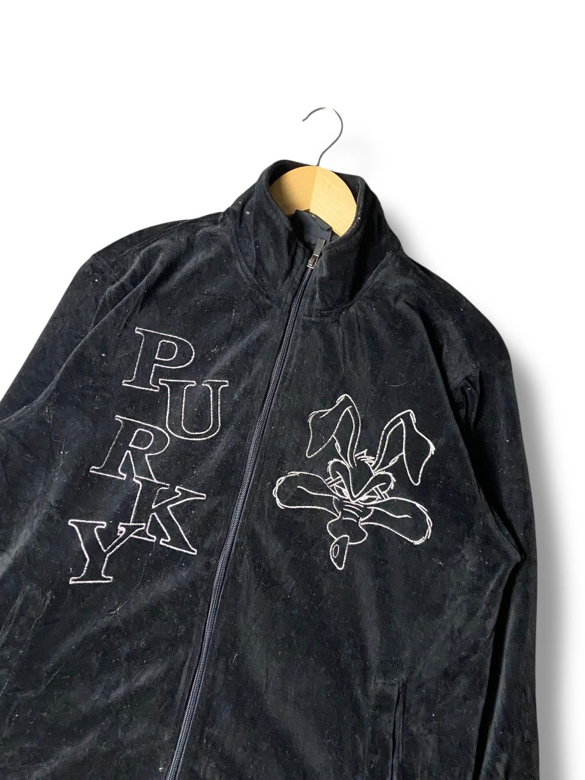 Japanese Brand Purky Street Movement Embroidered Velour Track Jacket (155) Size US L / EU 52-54 / 3 - 6 Thumbnail