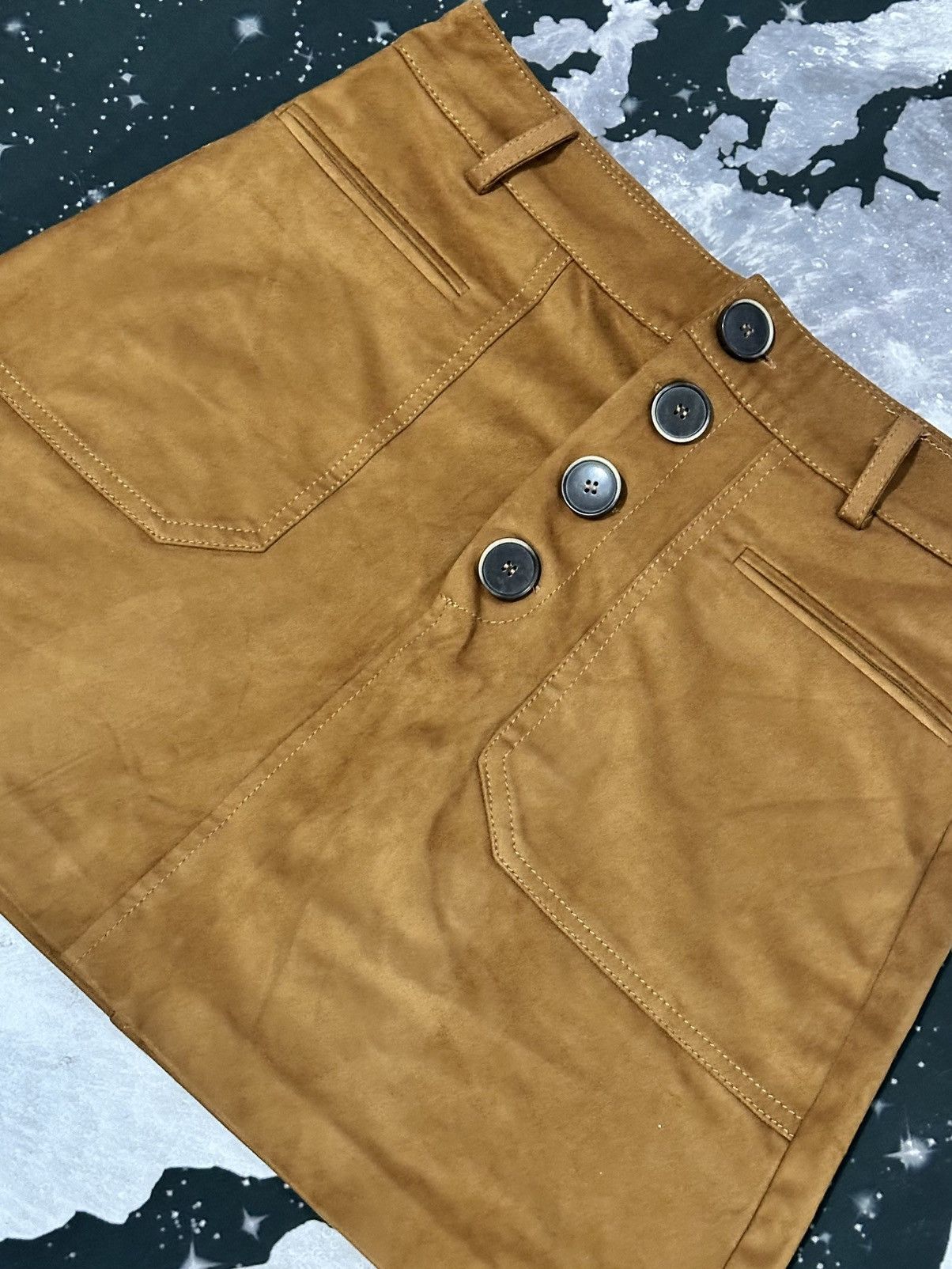 Zara Zara Trf Collection Faux Suede Skirt Size 27" / US 4 / IT 40 - 4 Thumbnail