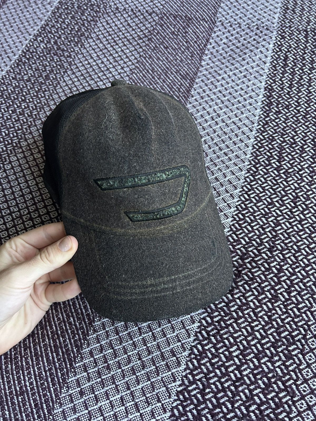 Diesel Vintage Diesel Faded Dirty Big Logo Cap Thrashed Style OS Size ONE SIZE - 2 Thumbnail