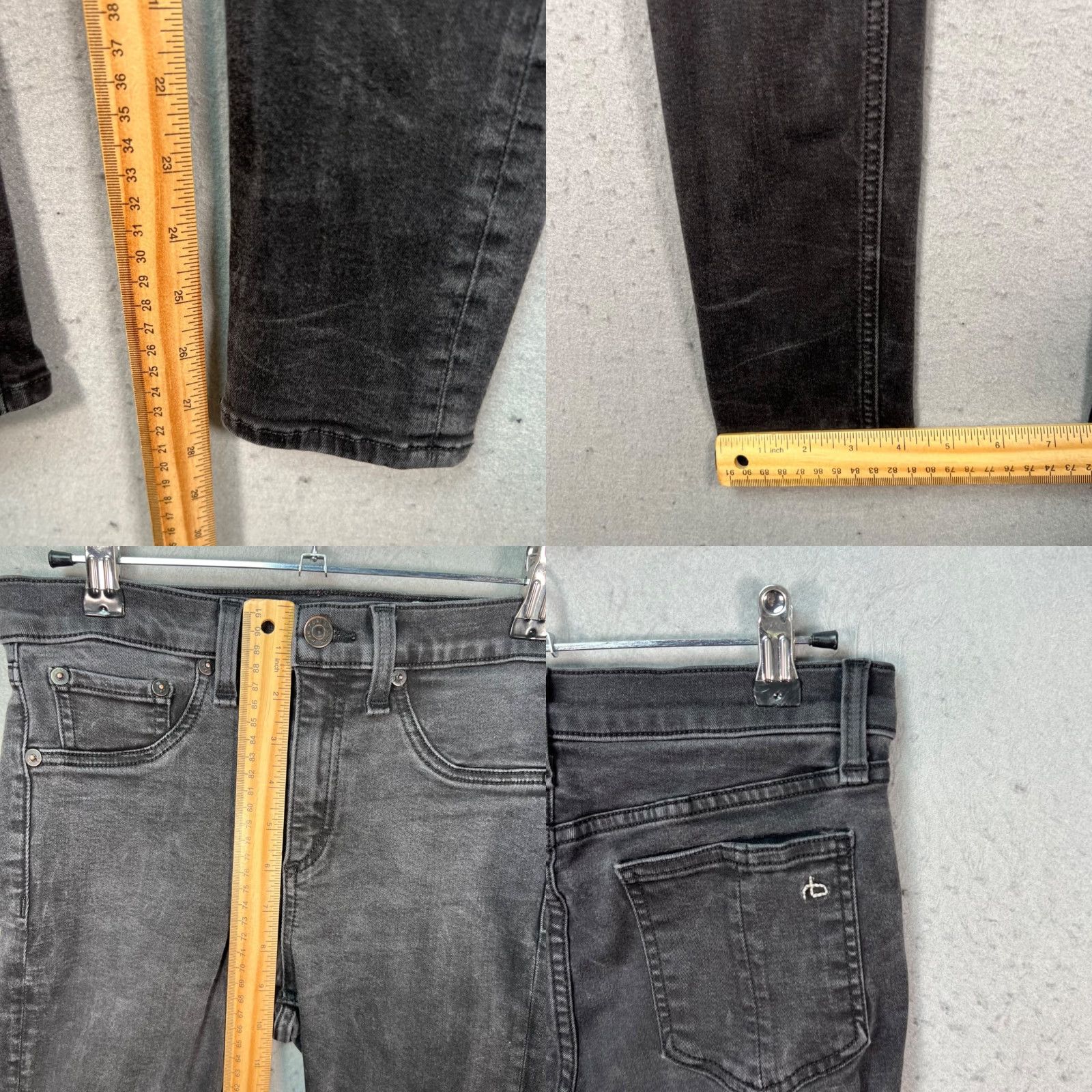 Rag & Bone rag & bone Jeans Womens Size 27 Black Denim Mid-Rise Stretch Slim 10-Inch Skinny Shirt? Size 27" / US 4 / IT 40 - 8 Thumbnail