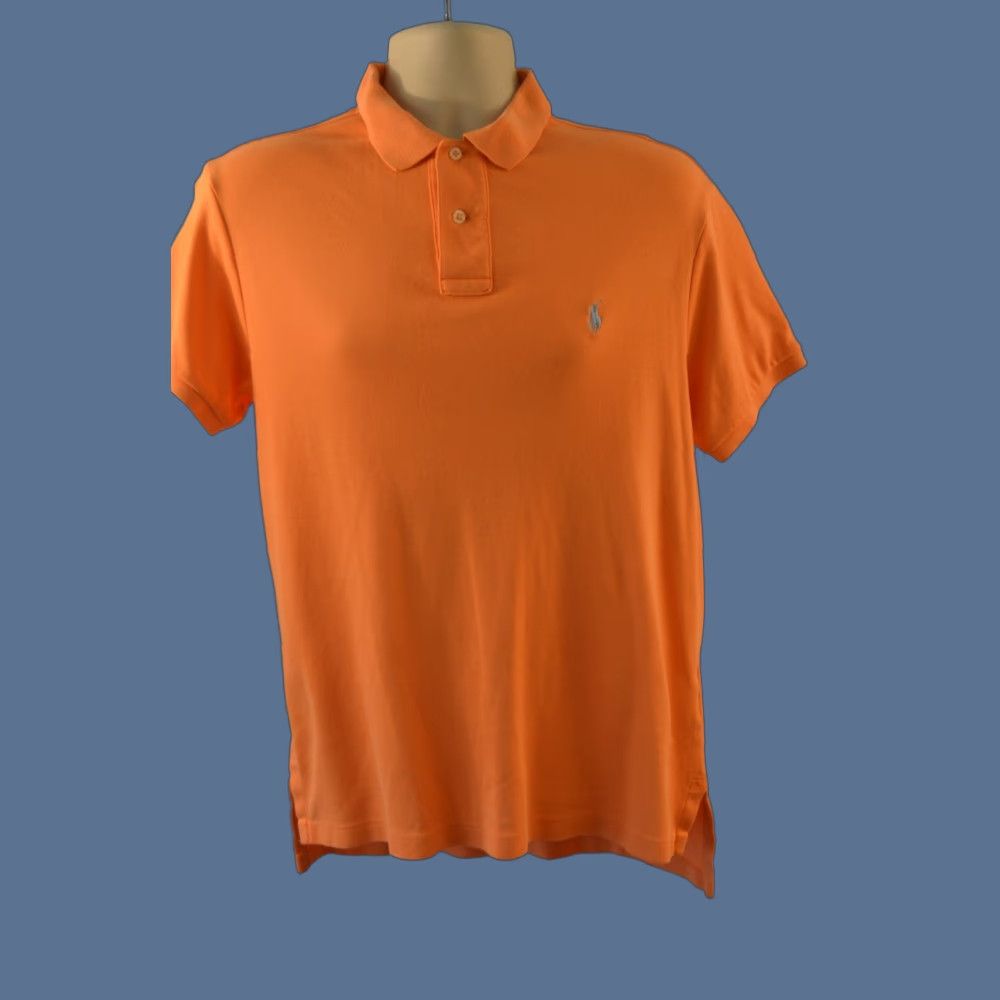 Ralph Lauren Ralph Lauren Polo Shirt Polo Mens M Orange Solid Pony Logo Short Sleeve Classic 100% Cotton Regular Fit Size US M / EU 48-50 / 2 - 1 Thumbnail