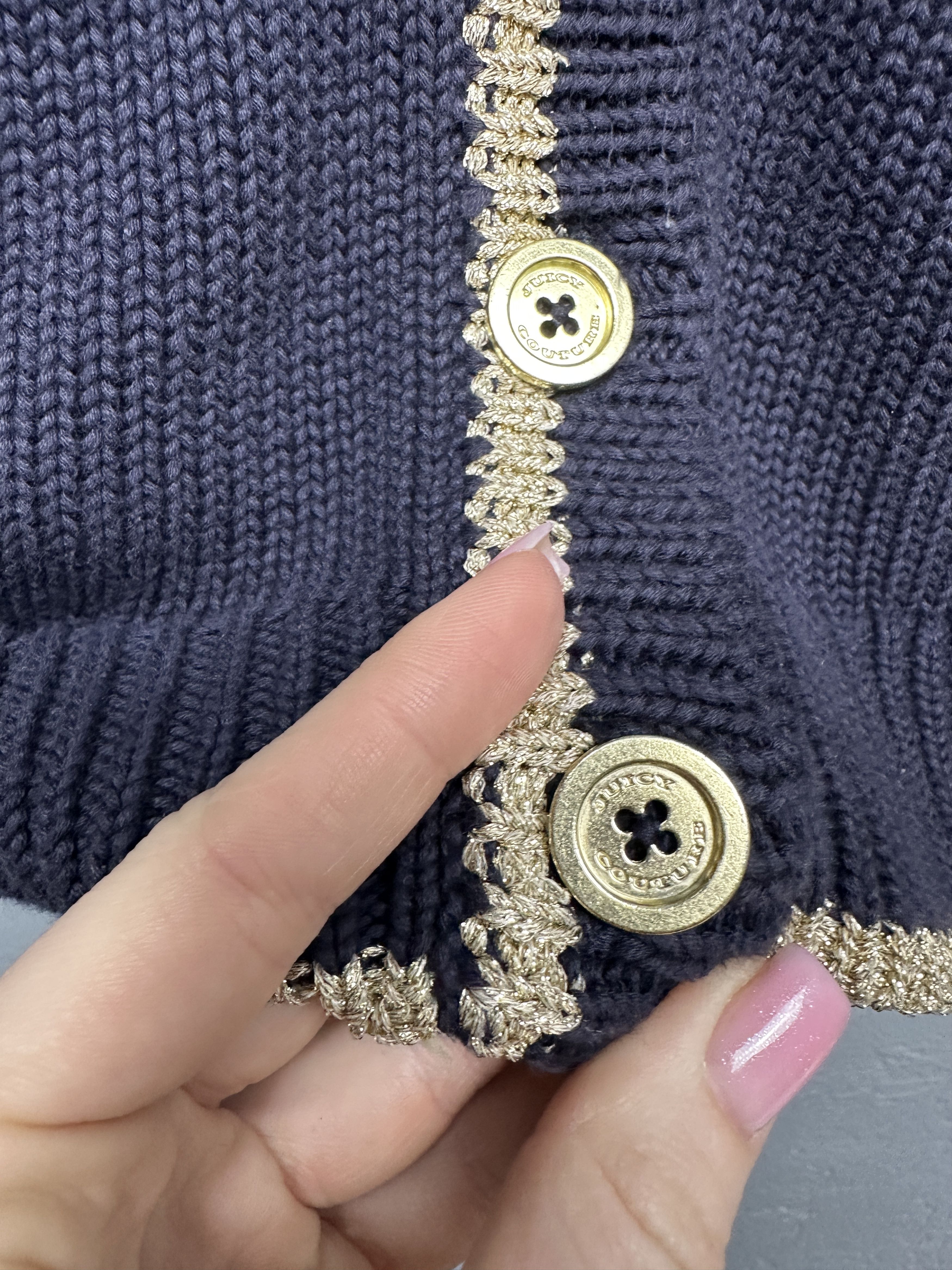 Juicy Couture Juicy Couture Womens Knit Cardigan Sweater Size XS / US 0-2 / IT 36-38 - 4 Thumbnail