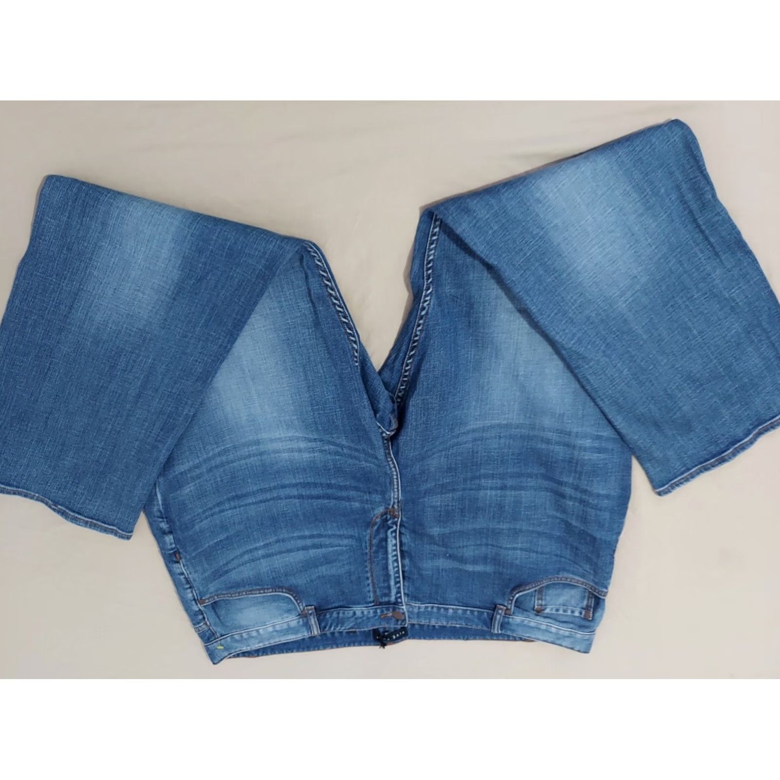 Denime Five Four Jeans Mens 44x32 Relaxed Straight Denim Stretch Blue 46x32 Big & Tall Mens Jeans Size US 44 / EU 60 - 6 Thumbnail