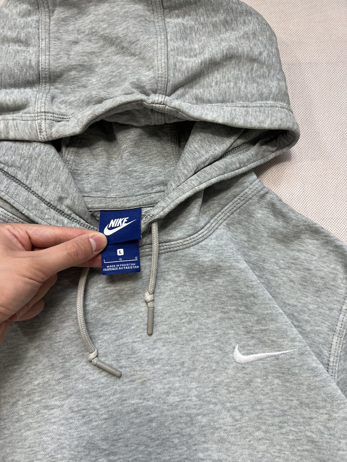 Nike Hoodie Nike small logo y2k grey Size US L / EU 52-54 / 3 - 2 Thumbnail