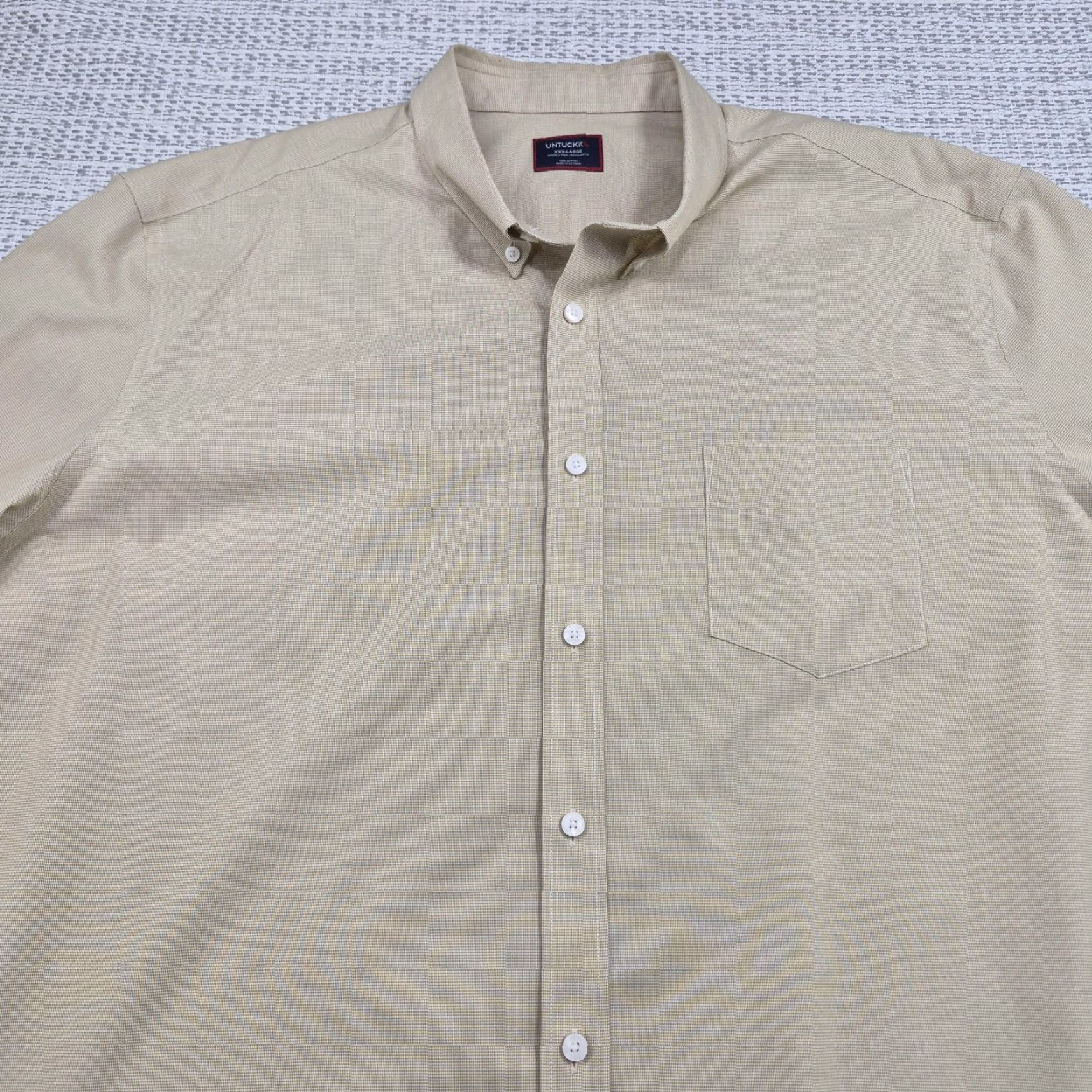 UNTUCKit UNTUCKit Button Up Shirt Mens 3XL Beige Check Long Sleeve Wrinkle Free Size US XXL / EU 58 / 5 - 4 Thumbnail