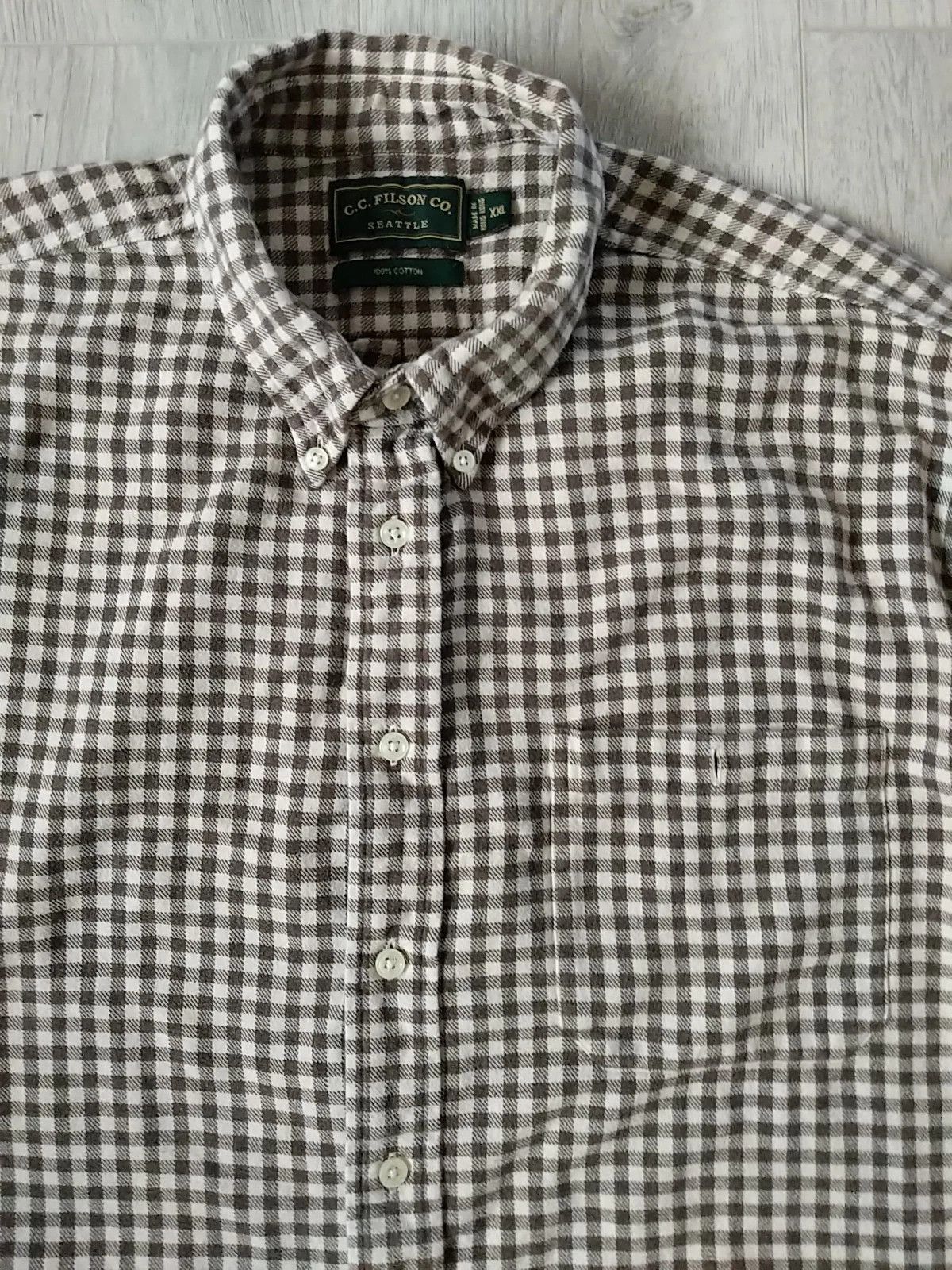 Filson C.C. Filson Seattle Shirt Plaid Cotton Long Sleeve Button Up Size US XXL / EU 58 / 5 - 2 Thumbnail