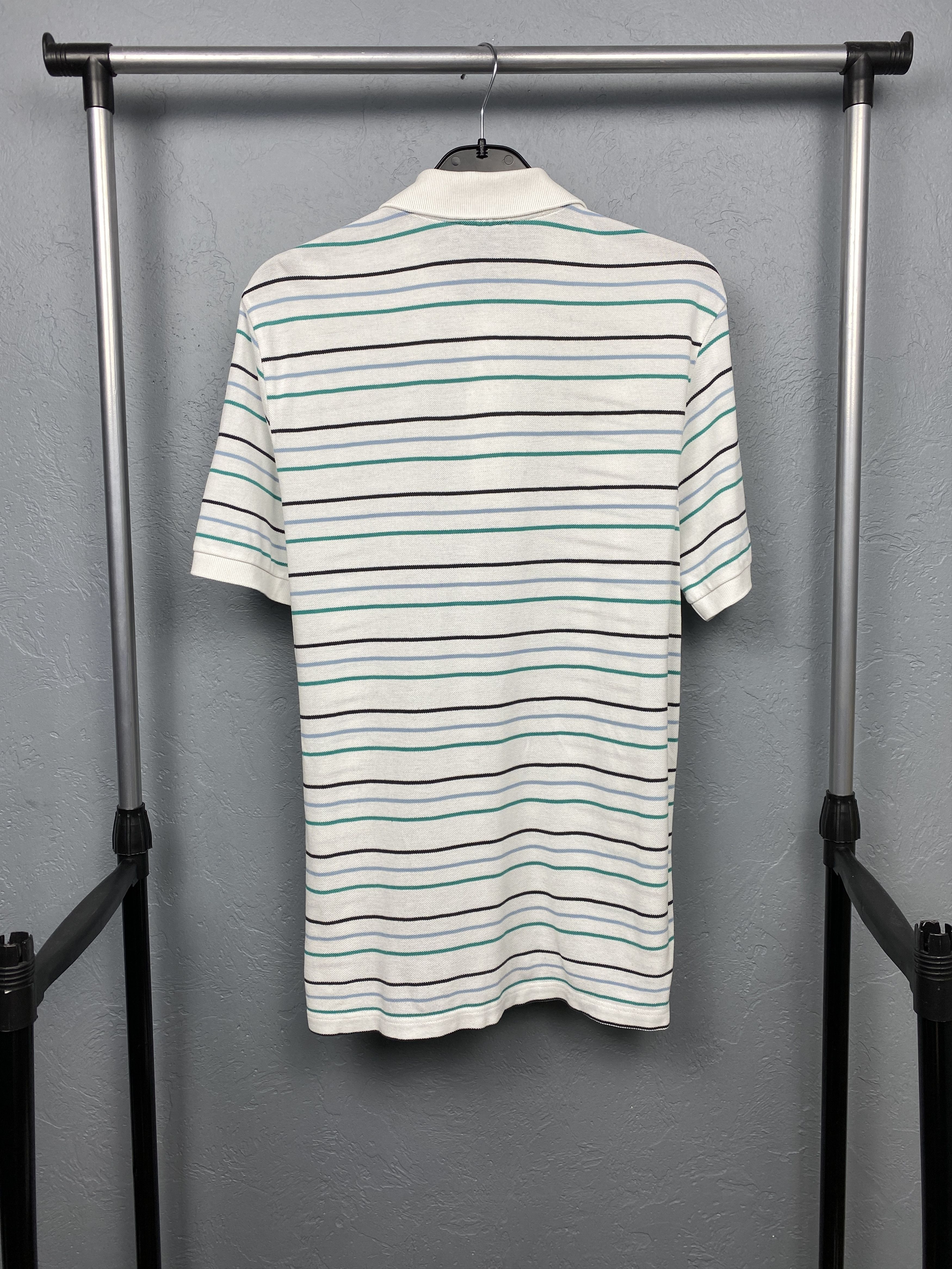 Lacoste × Vintage Lacoste Vintage Mens Striped Polo Shirt Size L Size US L / EU 52-54 / 3 - 6 Thumbnail