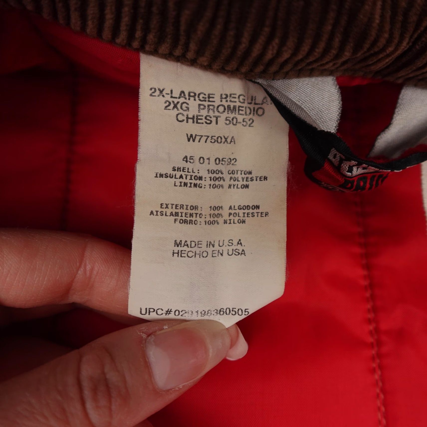Walls VINTAGE Walls Jacket Mens 2XL Tan Brown Corduroy Collar Workwear USA 90s Size US XXL / EU 58 / 5 - 3 Thumbnail