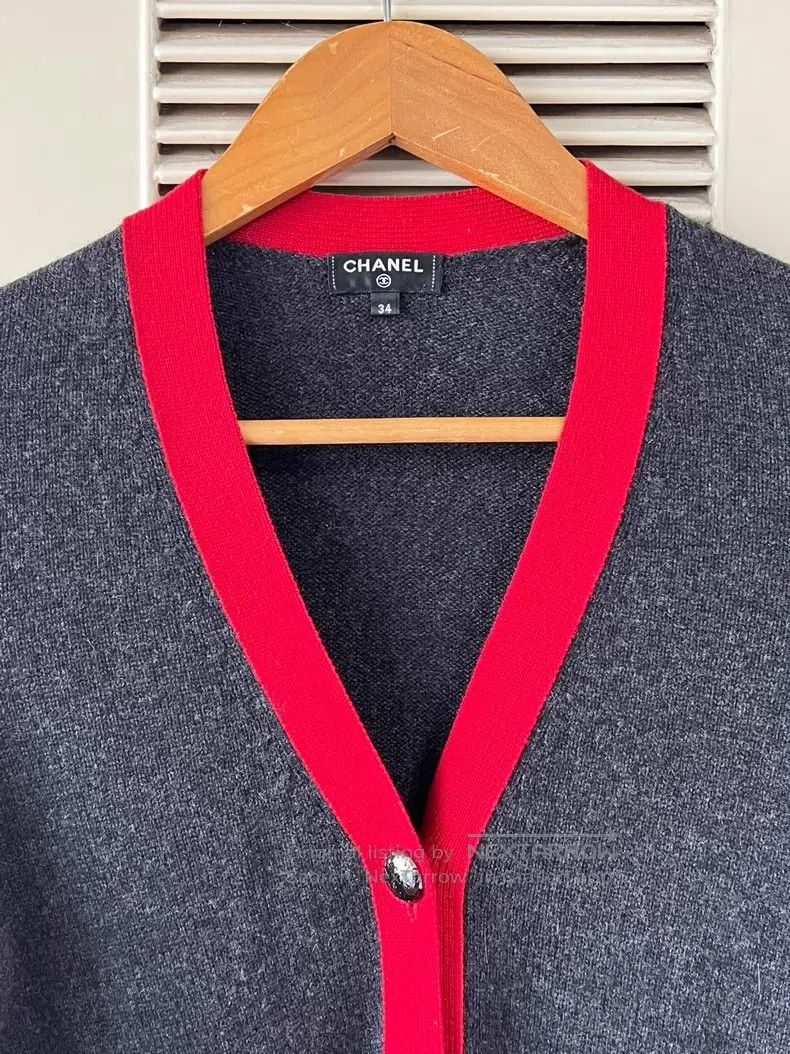 Chanel Chanel Knitted cardigan with contrasting colours coat Size XXS / US 00 / IT 34 - 3 Thumbnail