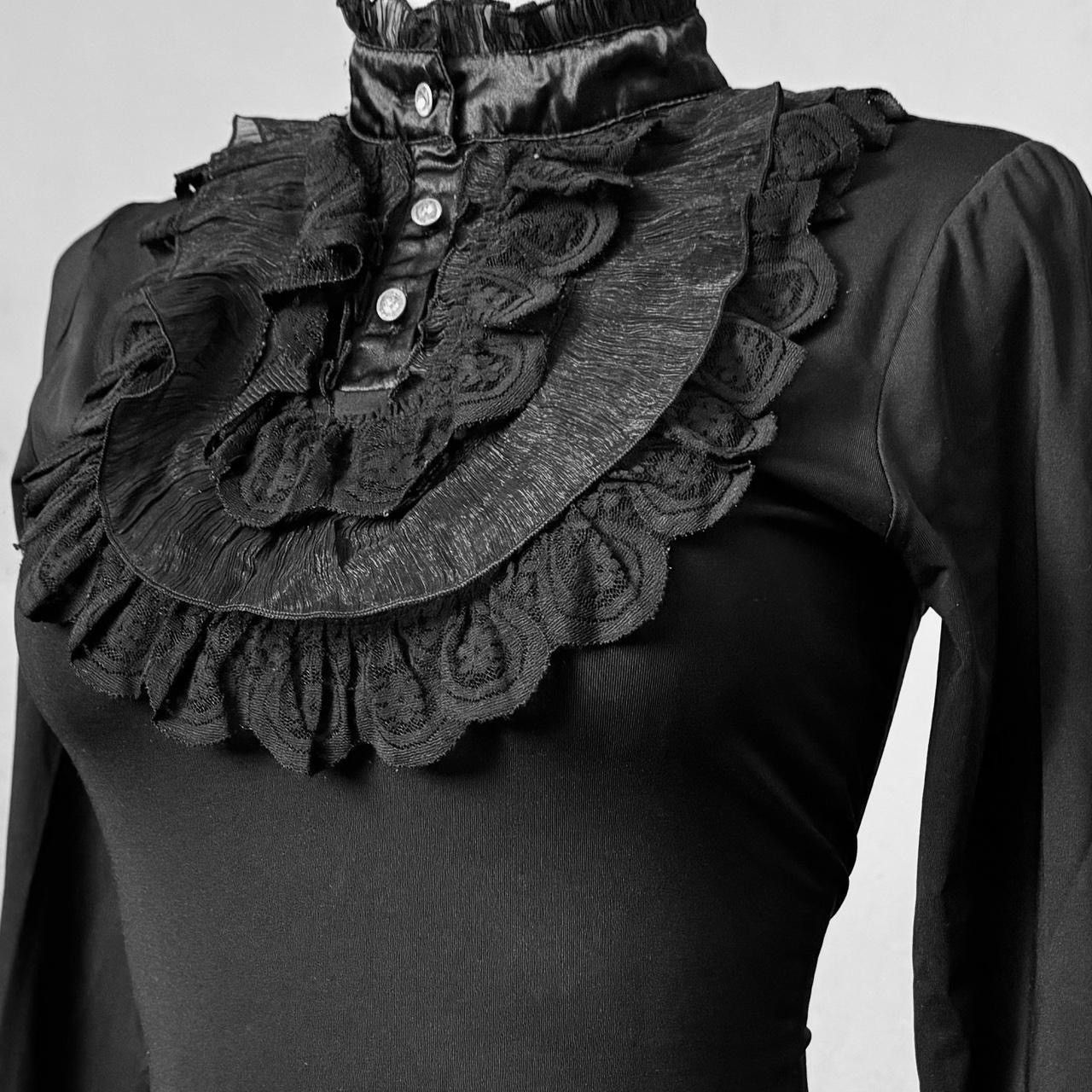 Vintage Unique gothic avant-garde Coquette Victorian lace blouse Size S / US 4 / IT 40 - 2 Thumbnail