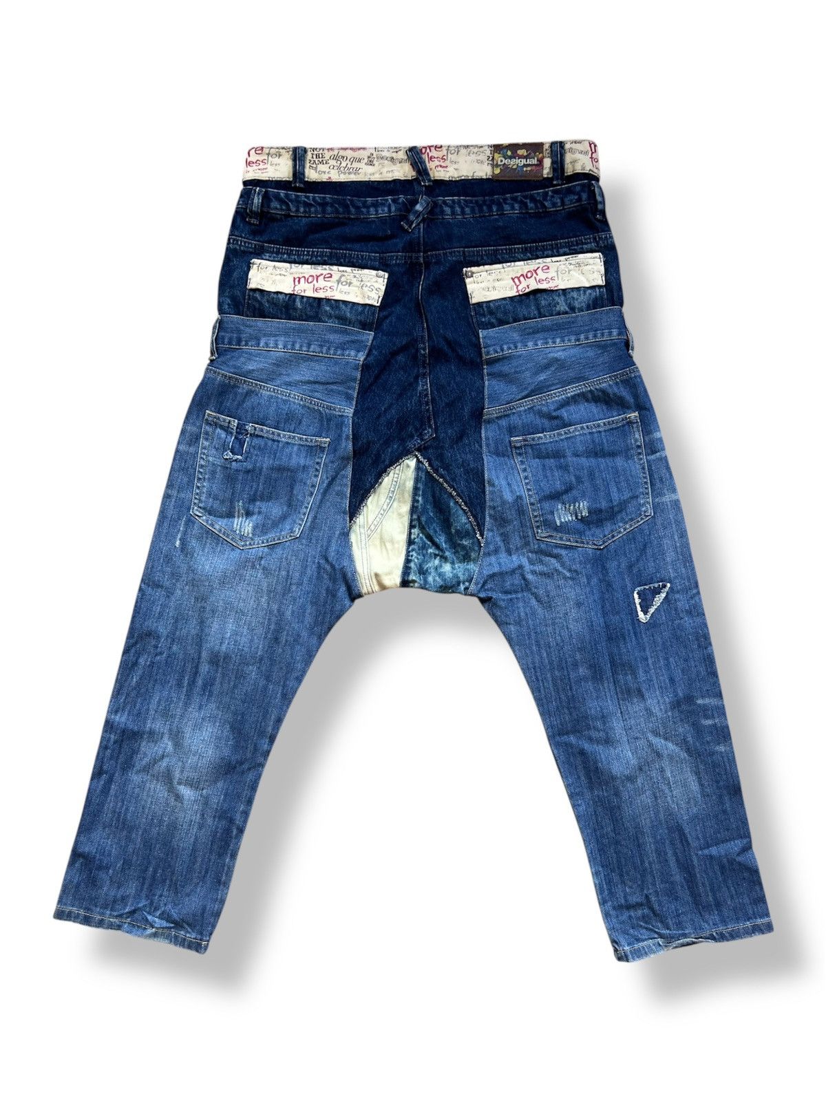 Desigual Desigual Funky Double Waist Y2K Pants Men’s Blue Size 34 Size US 34 / EU 50 - 2 Thumbnail