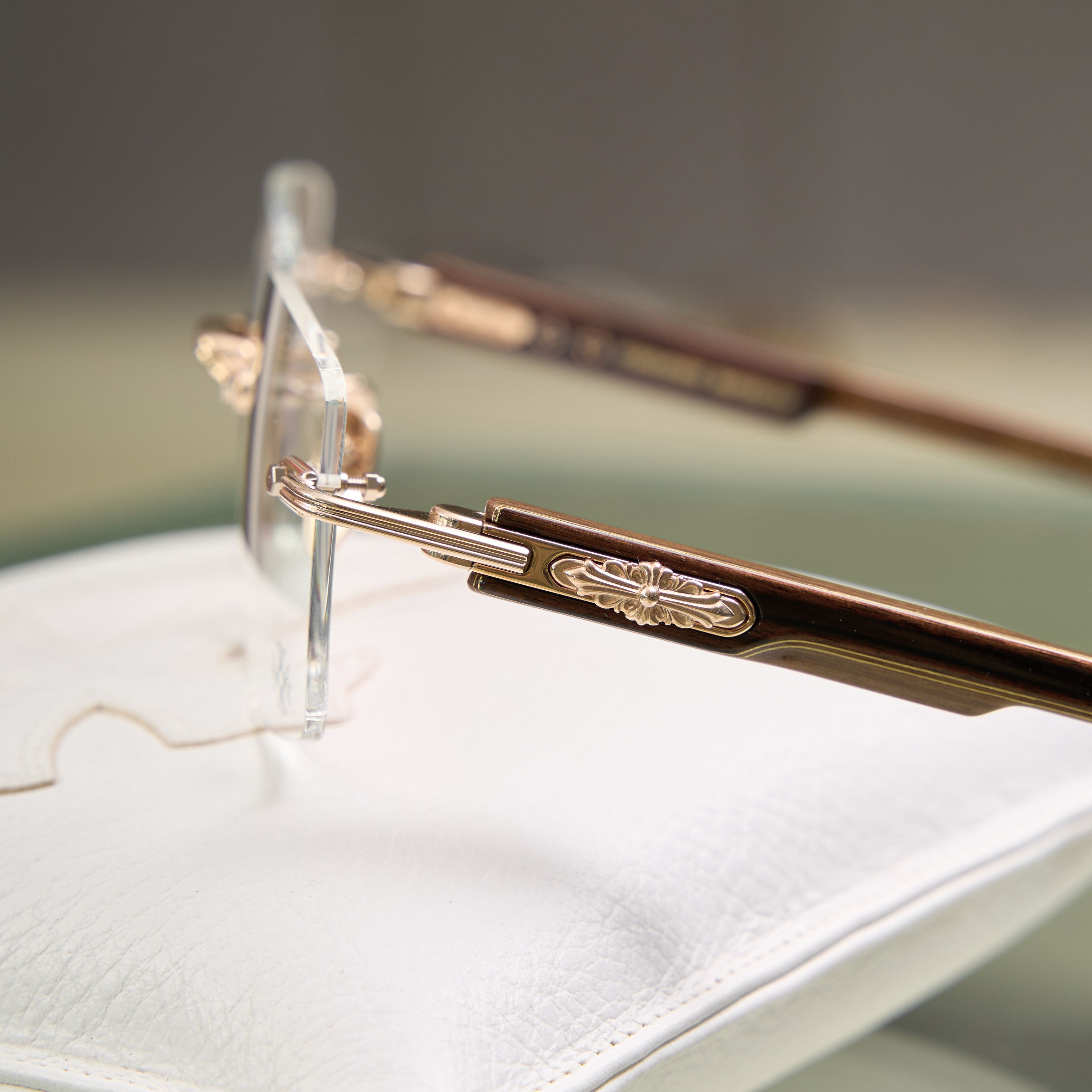 Chrome Hearts CHROME HEARTS DEEP II Gold Plated/Wood Ebony Walnut Ebony-PV Size ONE SIZE - 3 Thumbnail