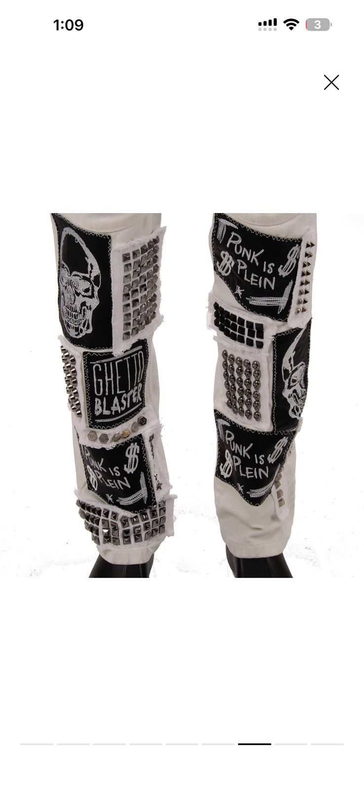 Philipp Plein Philipp Plein Denim “Ghetto Blaster” Studded Size US 32 / EU 48 - 7 Thumbnail