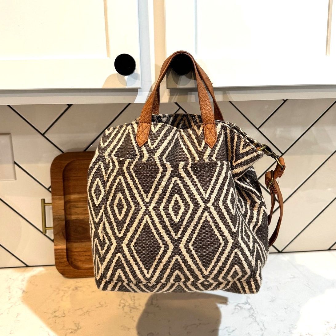 Other Thirty-One Gifts geometric diamond woven crossbody tote bag Size ONE SIZE - 2 Thumbnail