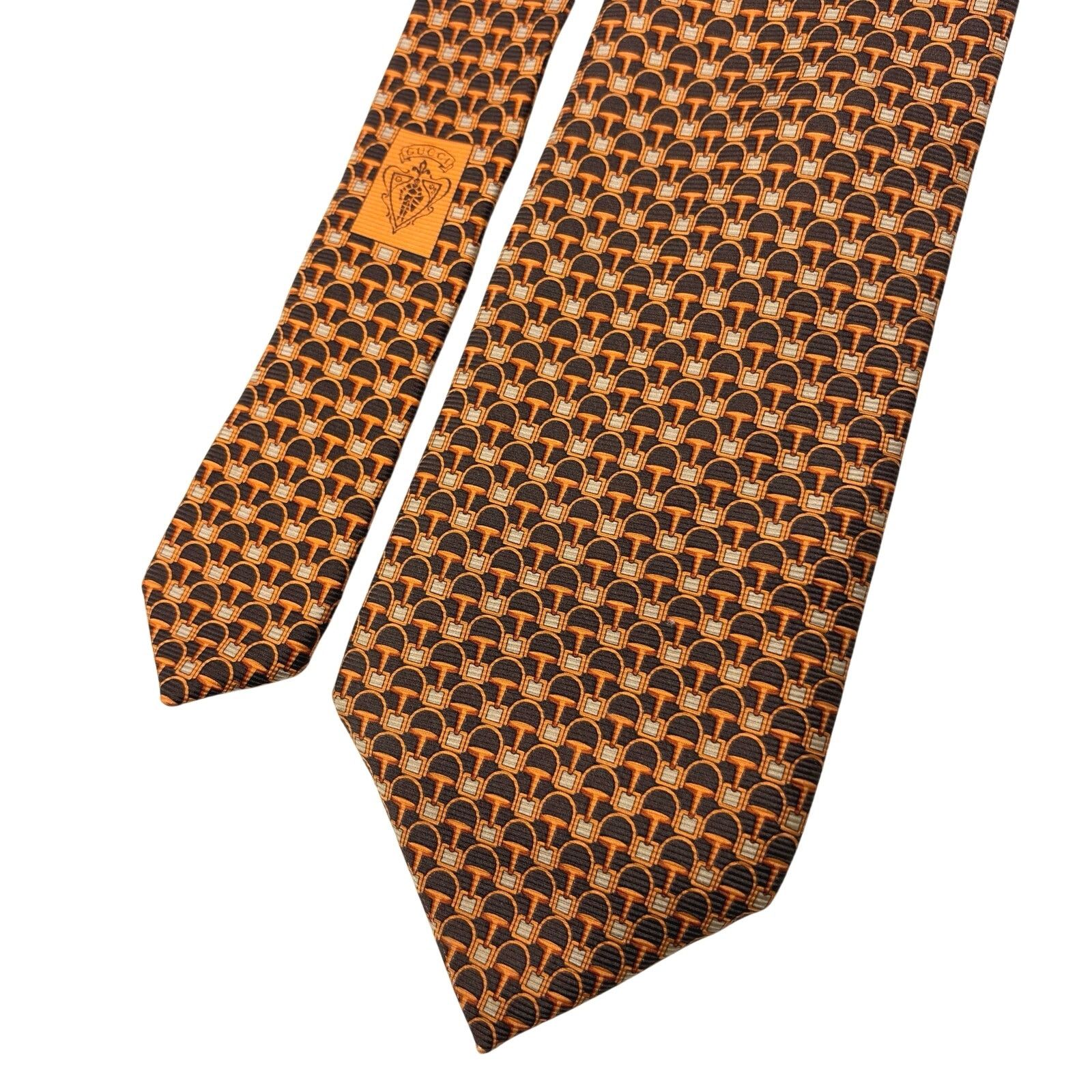 Gucci Gucci Vintage Abstract Pattern Tie Size ONE SIZE - 3 Thumbnail
