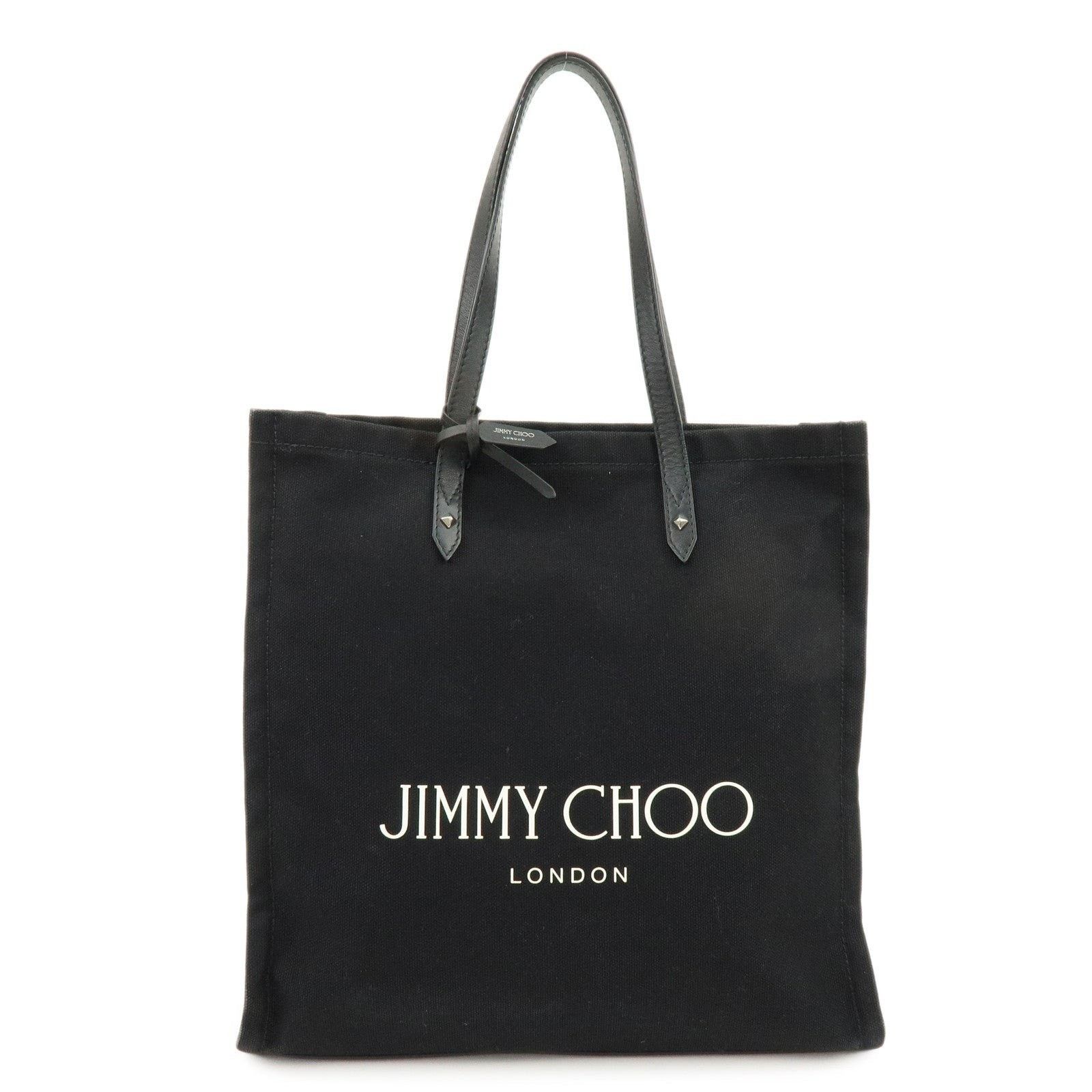 Jimmy Choo Jimmy Choo Logo Canvas Tote Black Size ONE SIZE - 1 Thumbnail
