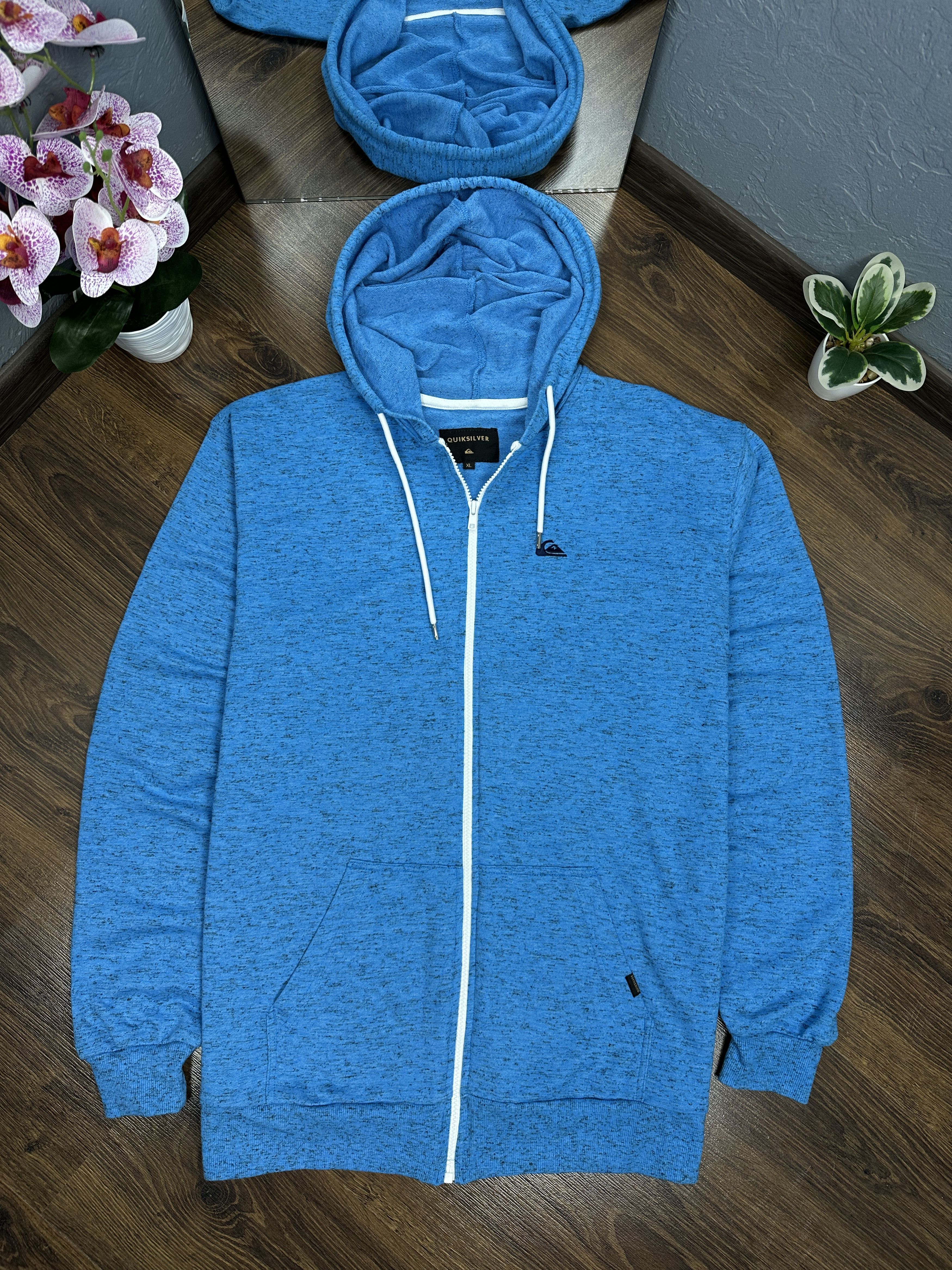 Quiksilver × Vintage Quiksilver Vintage Mens Zip Hoodie Size US XL / EU 56 / 4 - 1 Thumbnail