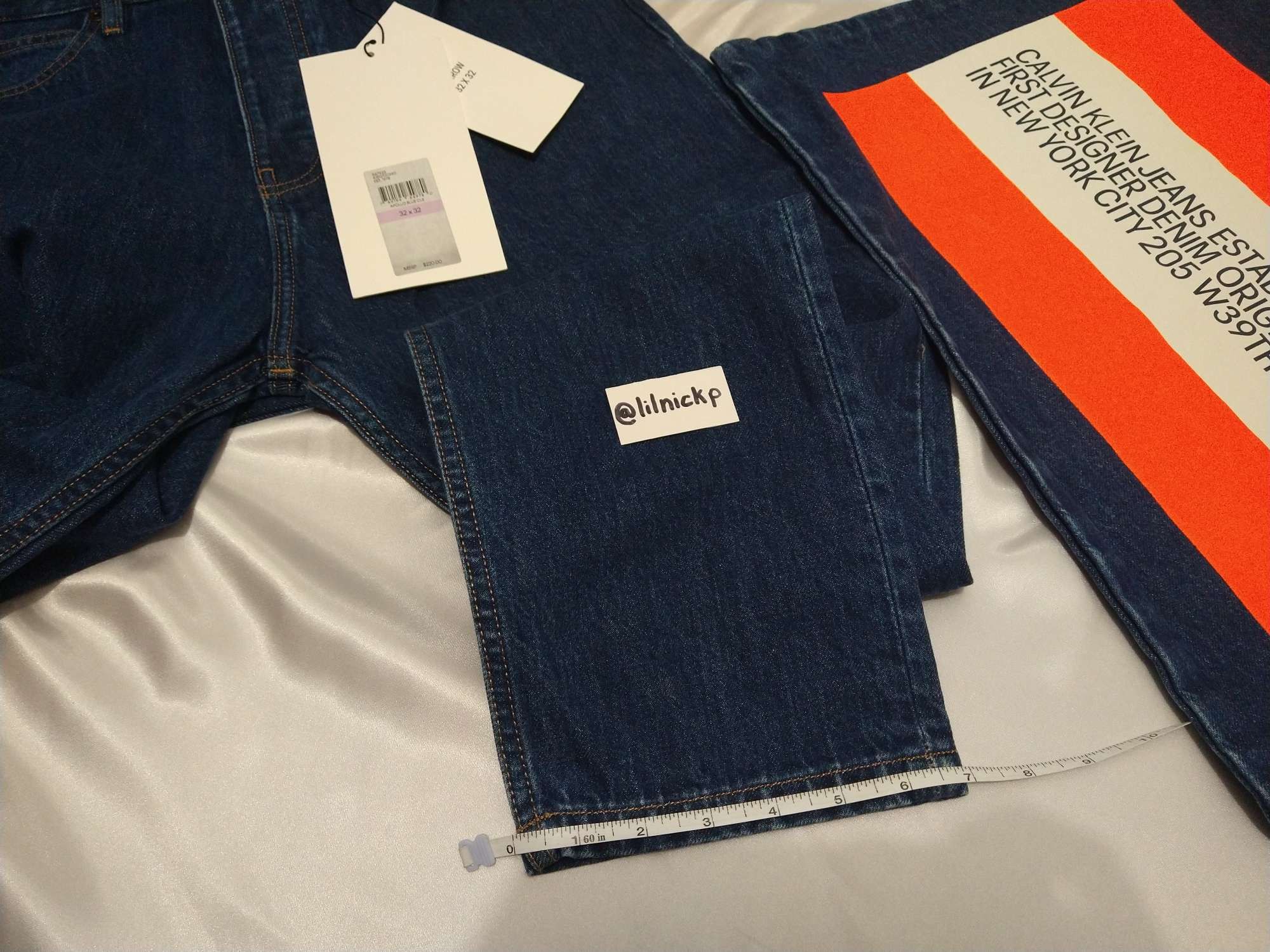 Calvin Klein 205W39NYC EST. 1978 Narrow Leg Apollo Blue Jeans Size US 32 / EU 48 - 7 Thumbnail
