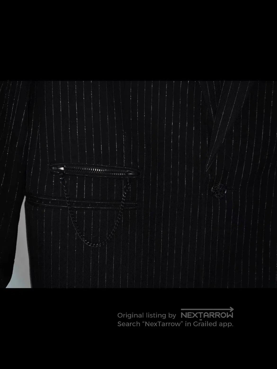 Number (N)ine Sz 4 Number Nine 06SS Rose Patch Stripe Jacket. Size US XL / EU 56 / 4 - 4 Thumbnail