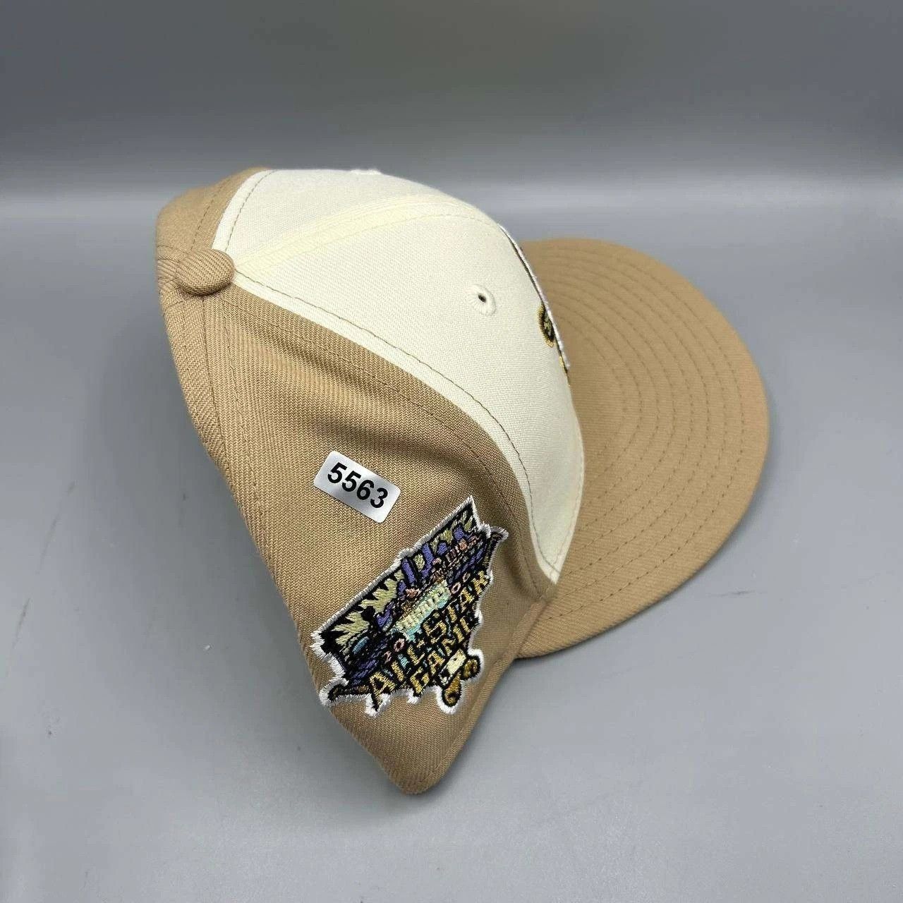 New Era Pittsburgh Pirates Hat Men 7 3/8 Beige White MLB Fitted Cap Size ONE SIZE - 9 Thumbnail