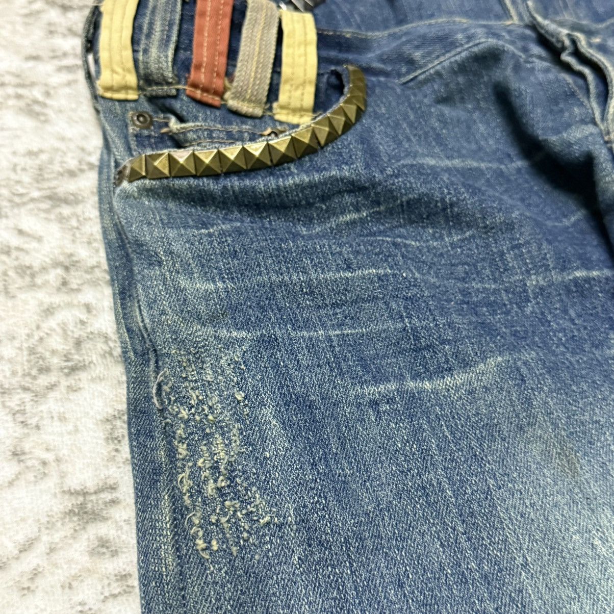 Hysteric Glamour Gumu International Japan Studded Pocket Double Waist Jeans Size US 33 - 7 Thumbnail