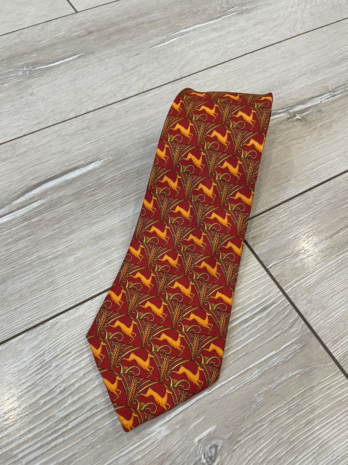 Designer × Lanvin × Vintage Rare Vintage Lanvin Paris 100% Silk Tie Made In France Size ONE SIZE - 1 Thumbnail