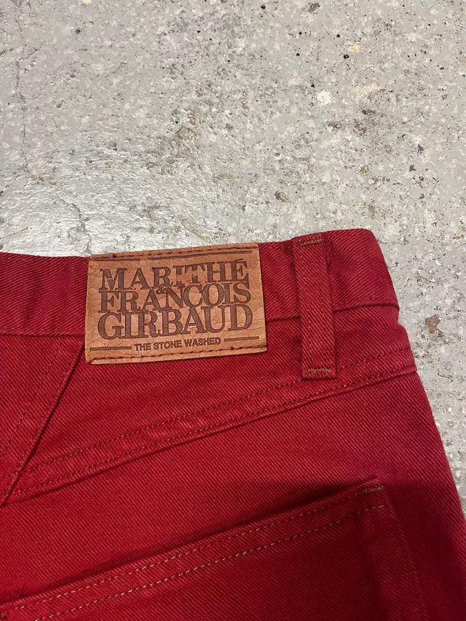 Marithe + Francois Girbaud × Vintage 2000s Marithé + François Girbaud Red Cozy Large Shorts Size US 31 - 8 Thumbnail