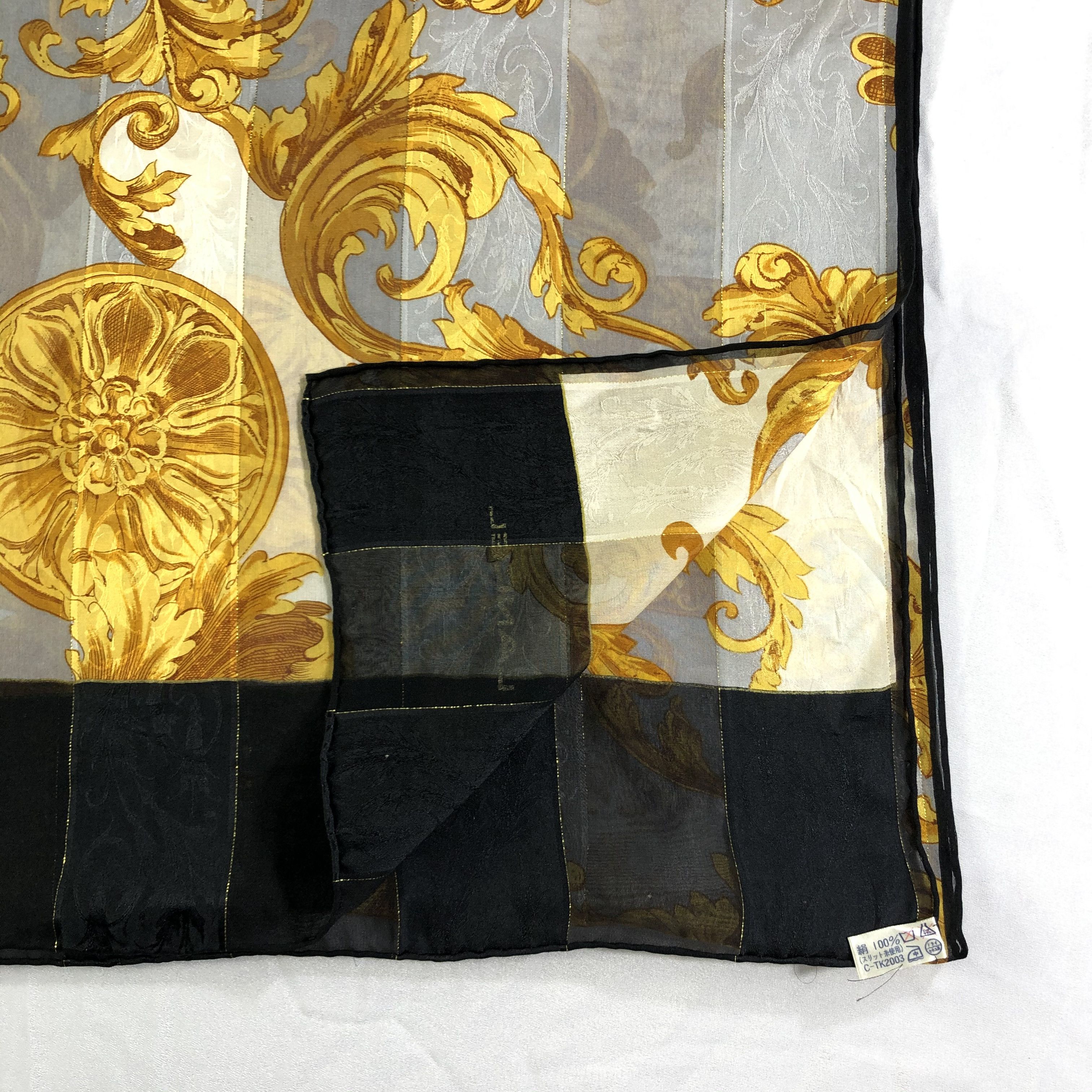 Lancel × Vintage Vintage Lancel Silk Scarf Size ONE SIZE - 4 Thumbnail